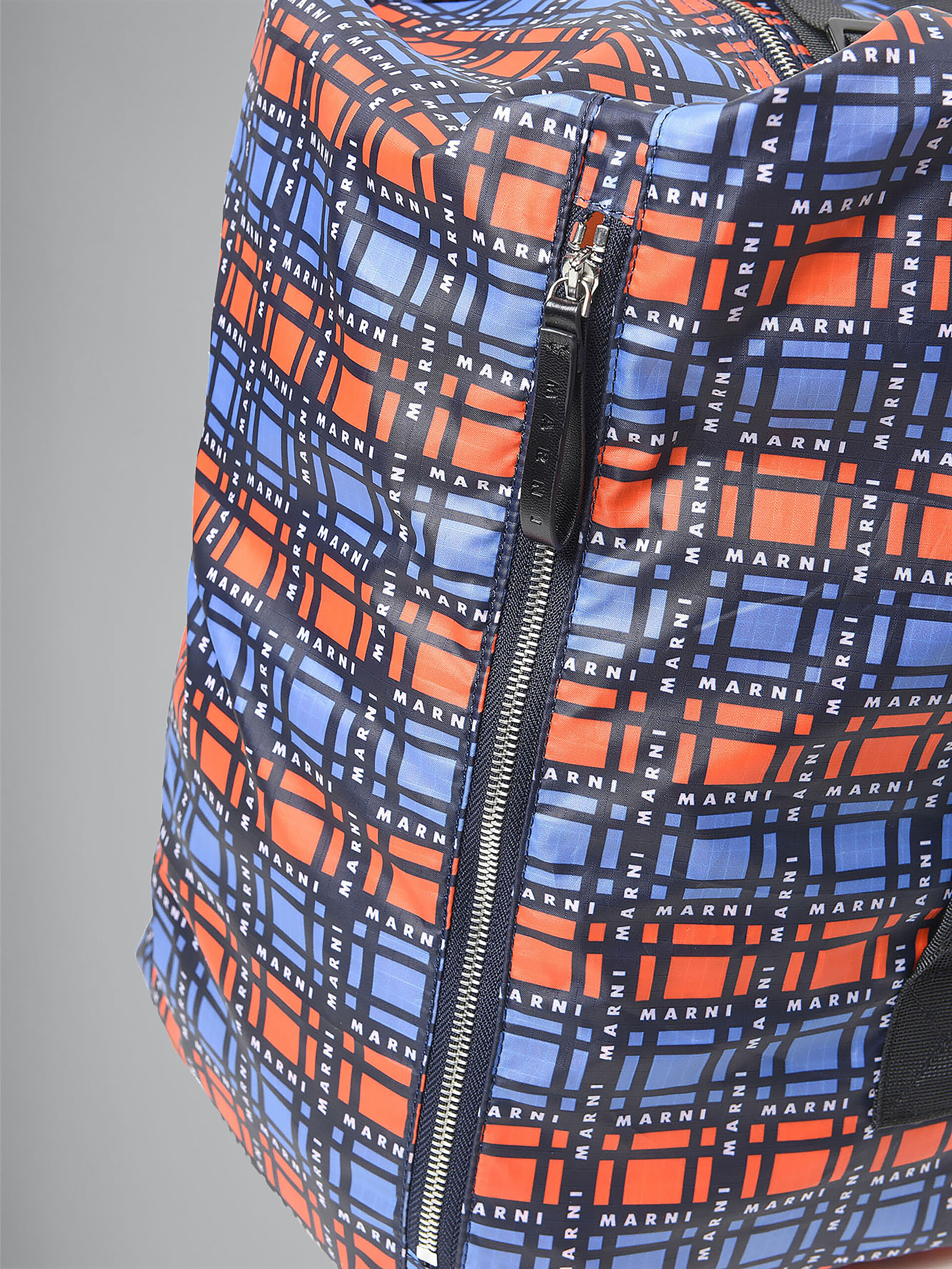 Backpack with all-over Check pattern - Bags - Image 4