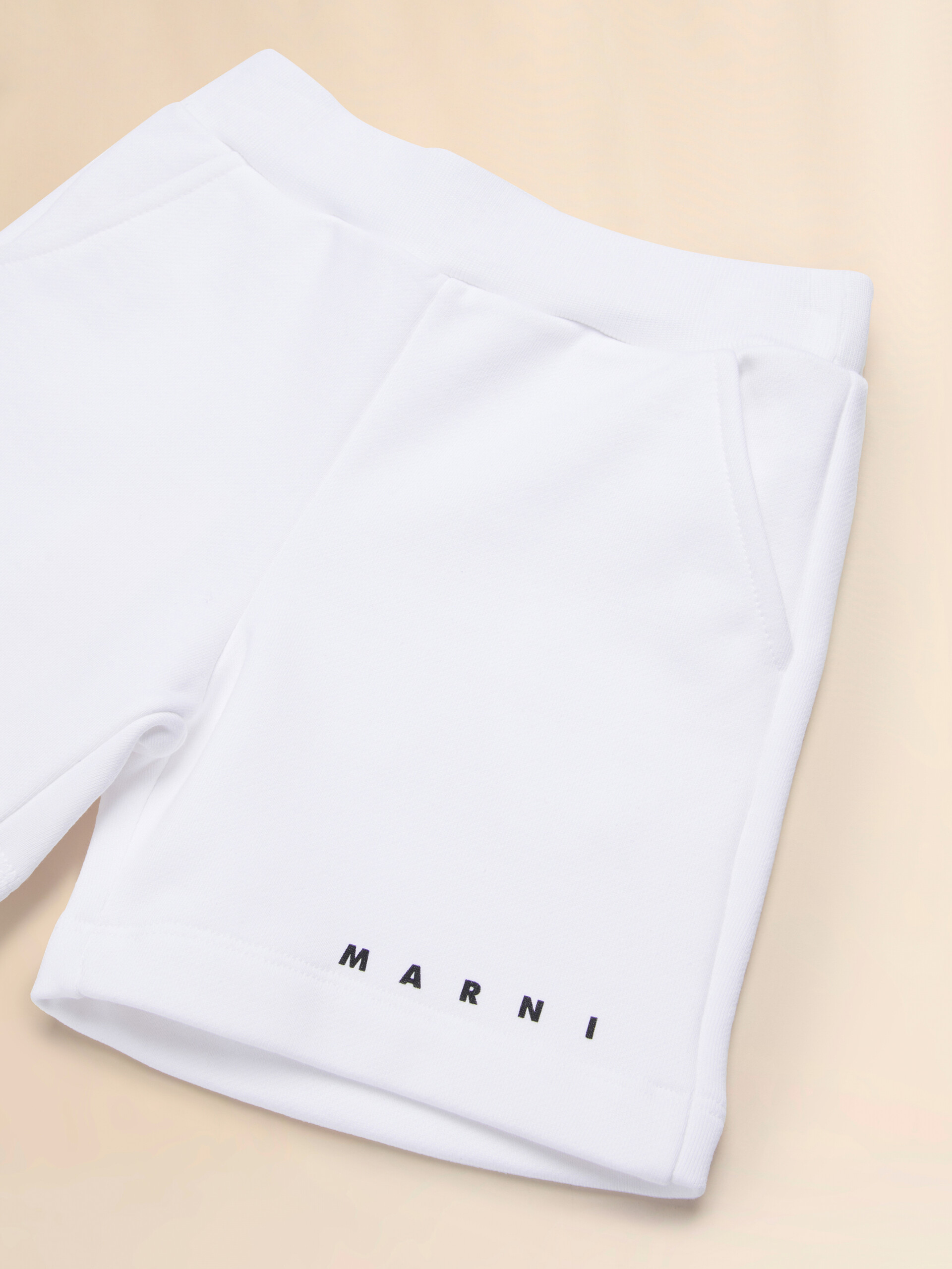 White cotton shorts with Marni print - Pants - Image 3