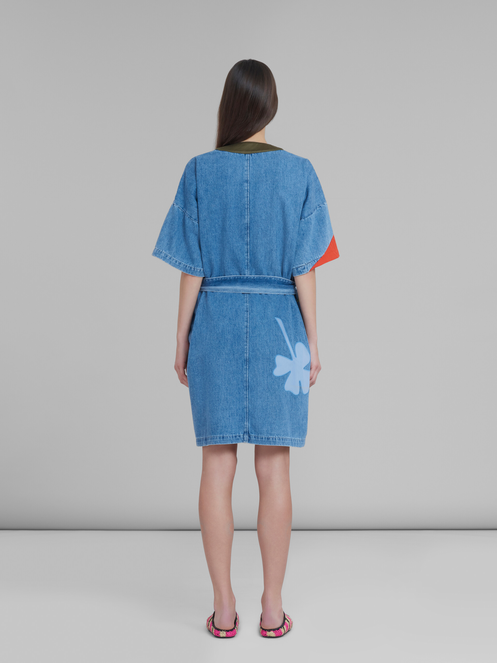 Marni x No Vacancy Inn - Blue chambray light coat with embroidery - Coat - Image 3