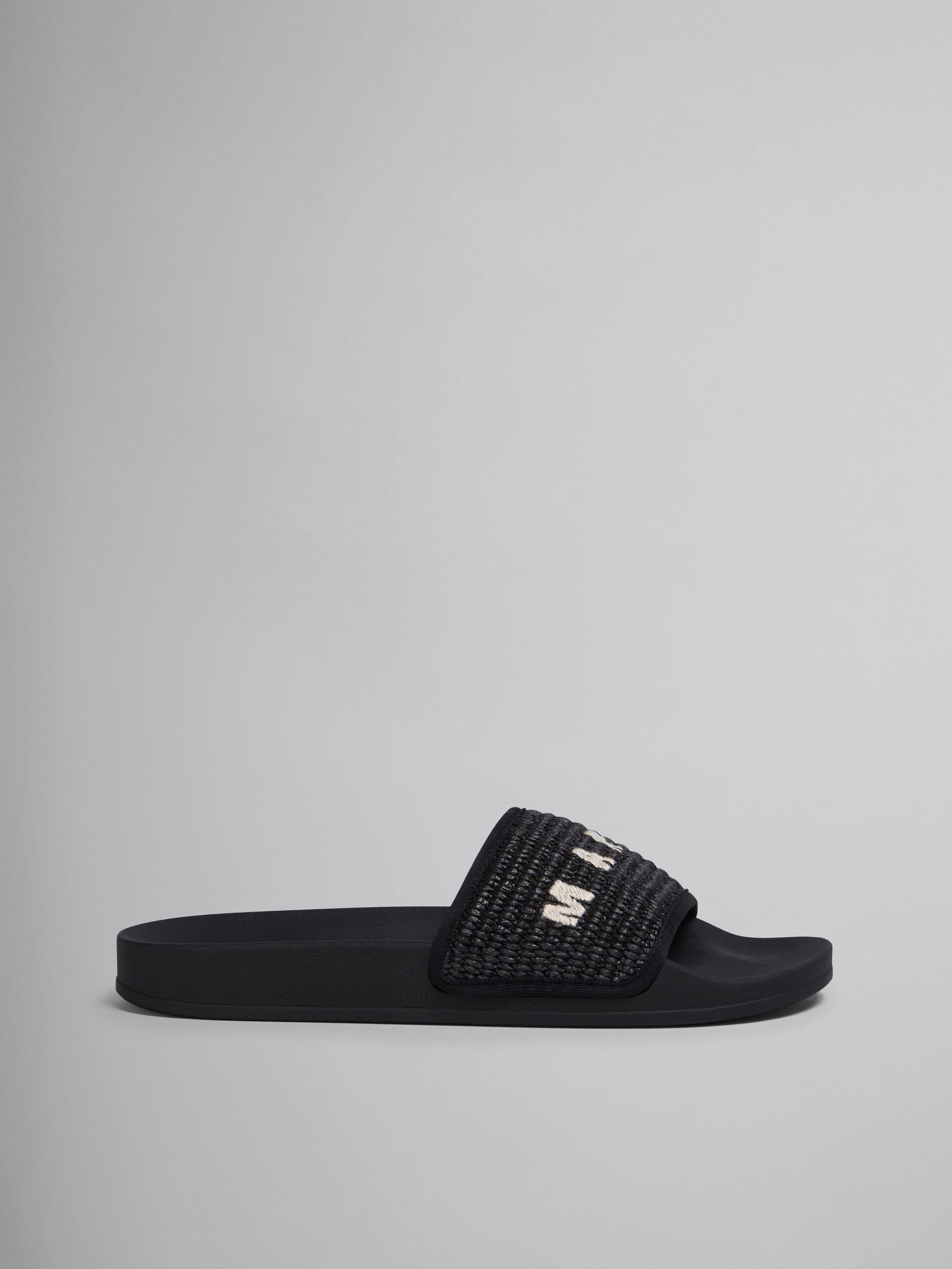 Black raffia sandal - Sandals - Image 1