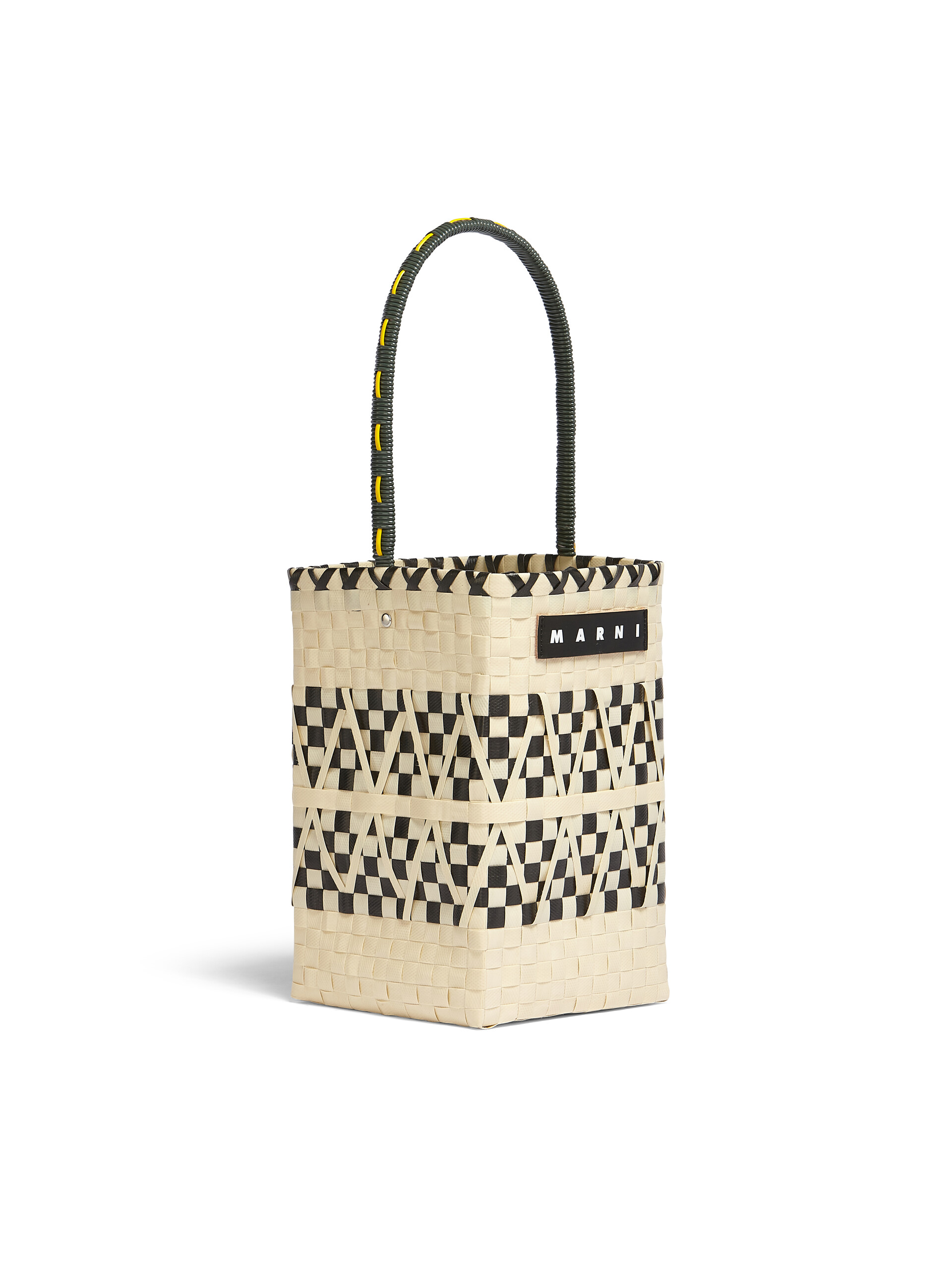 MARNI MARKET STENCIL white and black bucket bag - Shopping Bags - Image 2