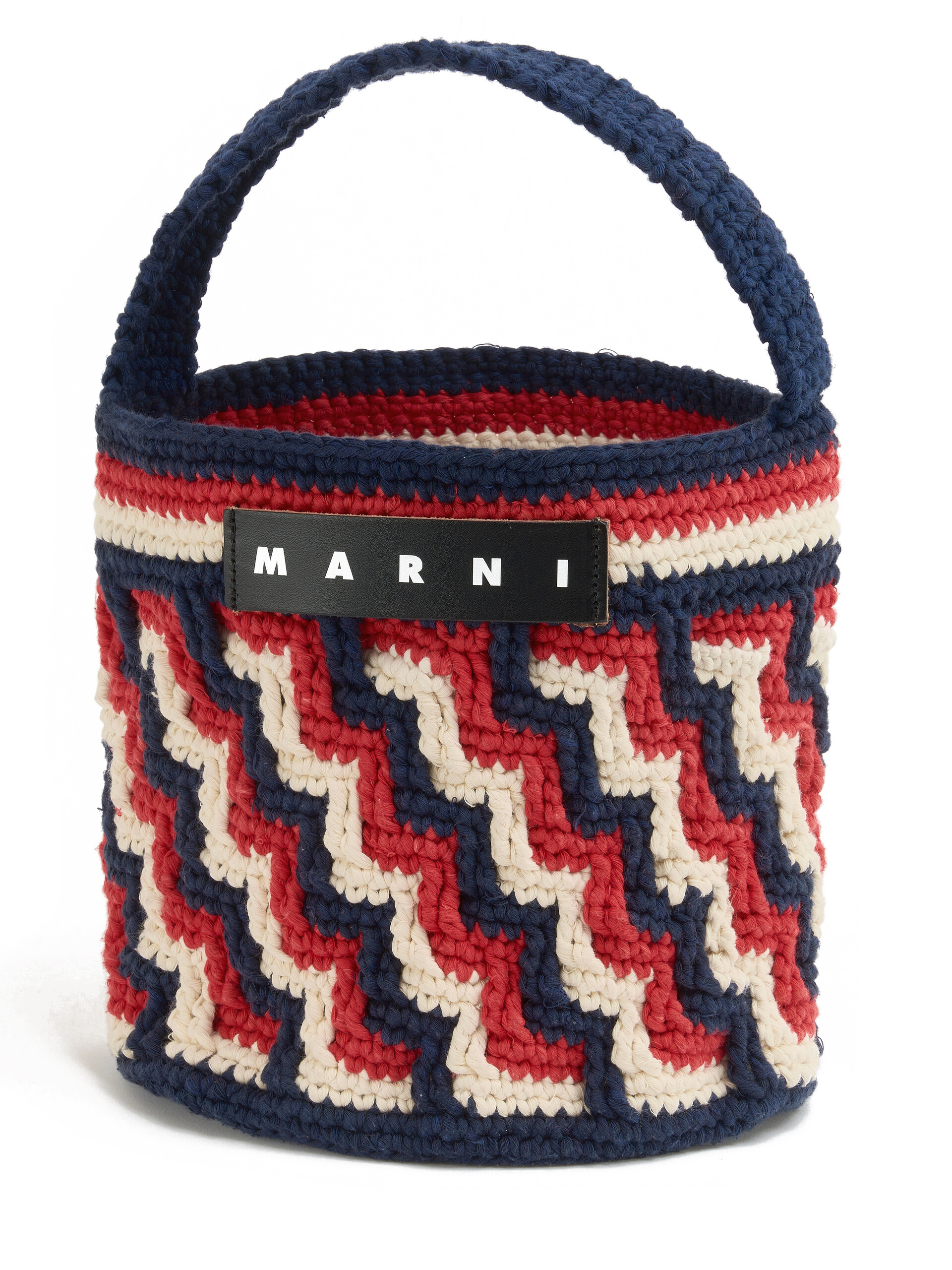 Borsa MARNI MARKET ROSAL in crochet blu - Borse shopping - Image 4
