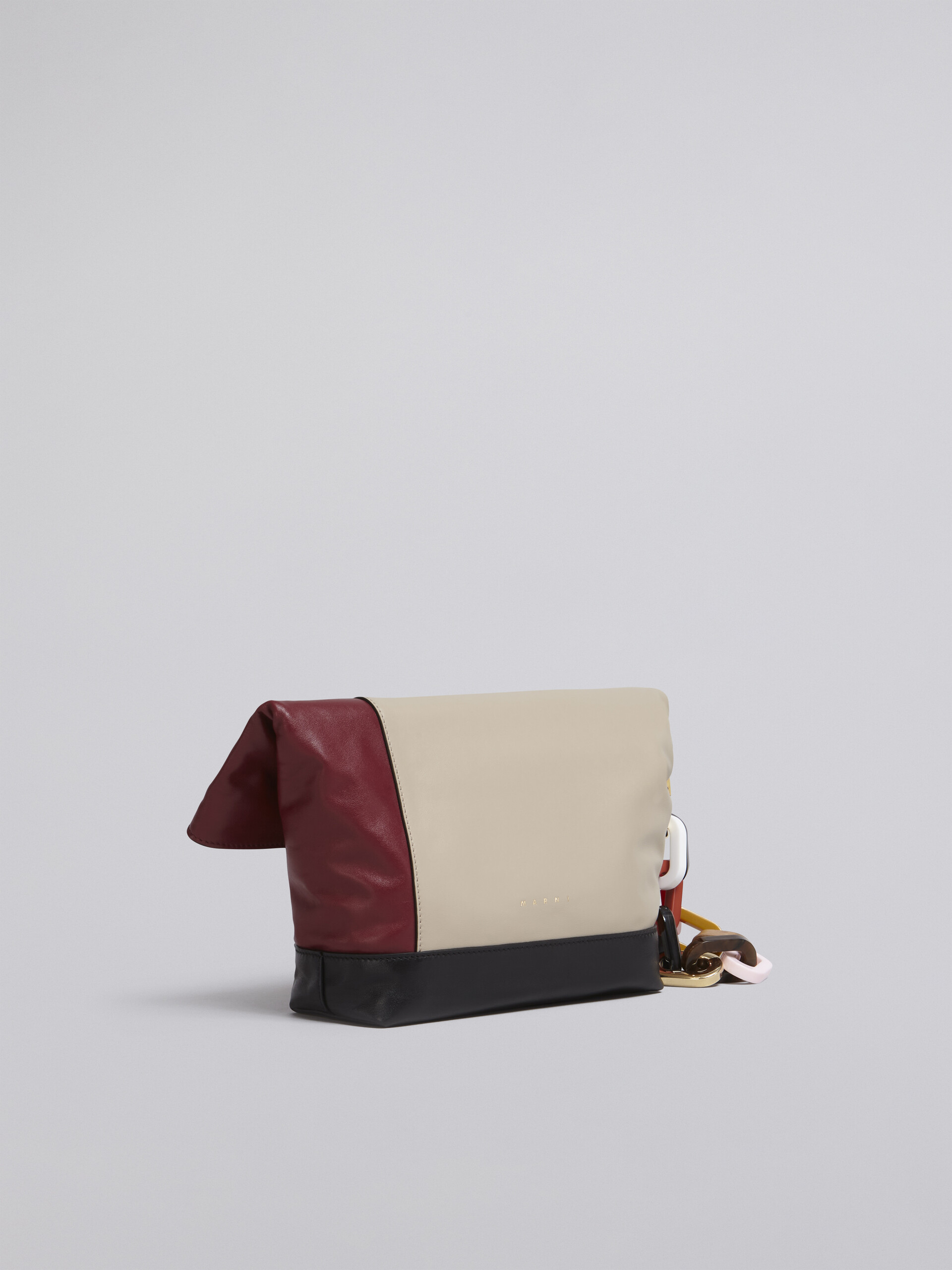 Smooth calfskin clutch with multi-coloured resin chain - Pochettes - Image 6