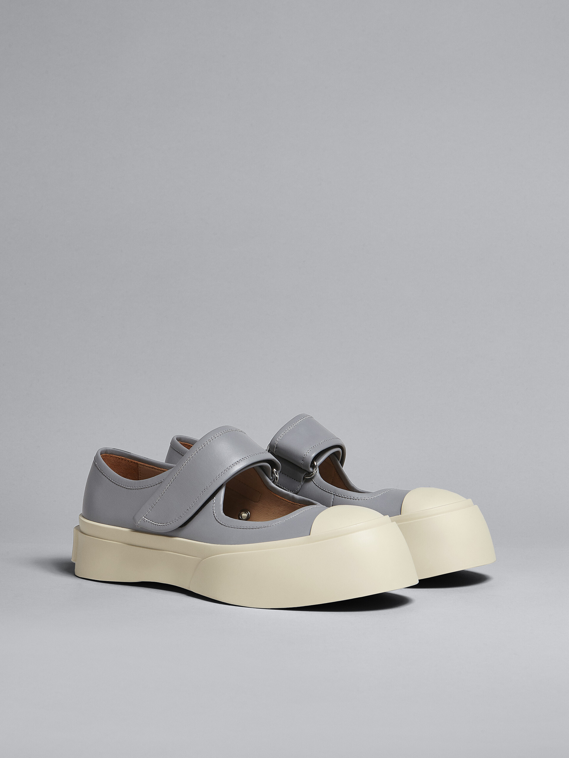 Grey leather Mary Jane sneaker - Sneakers - Image 2