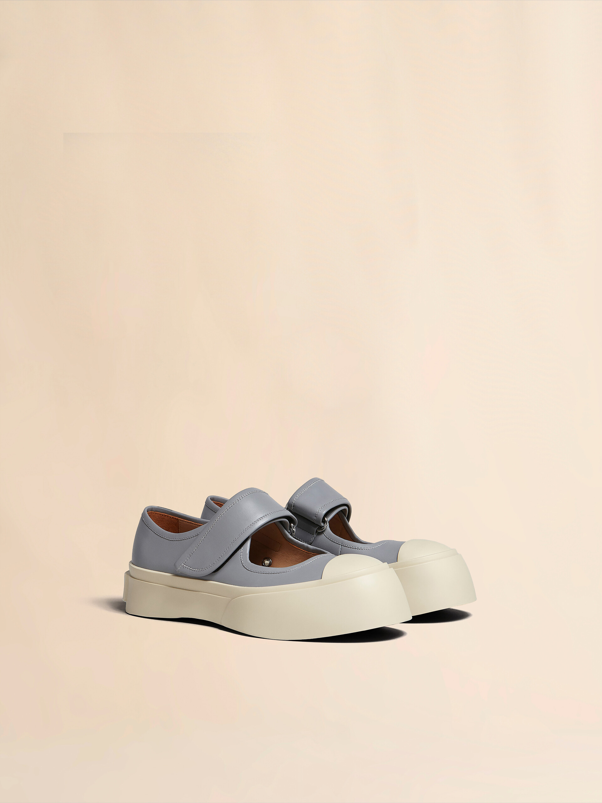 Sneakers Mary Jane en cuir nappa bleu clair - Sneakers - Image 2