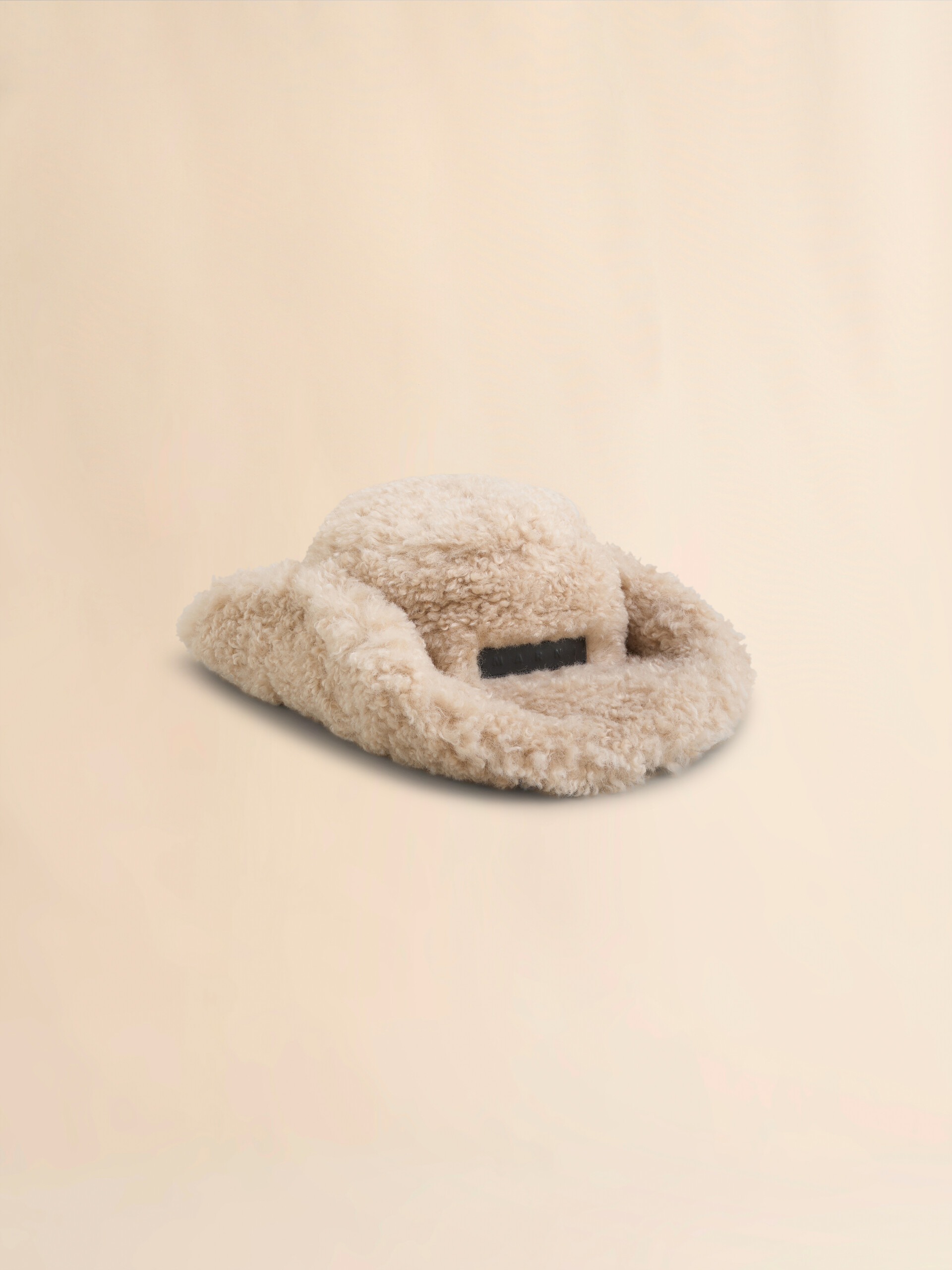 Ivory faux fur cowboy hat - Hats - Image 1