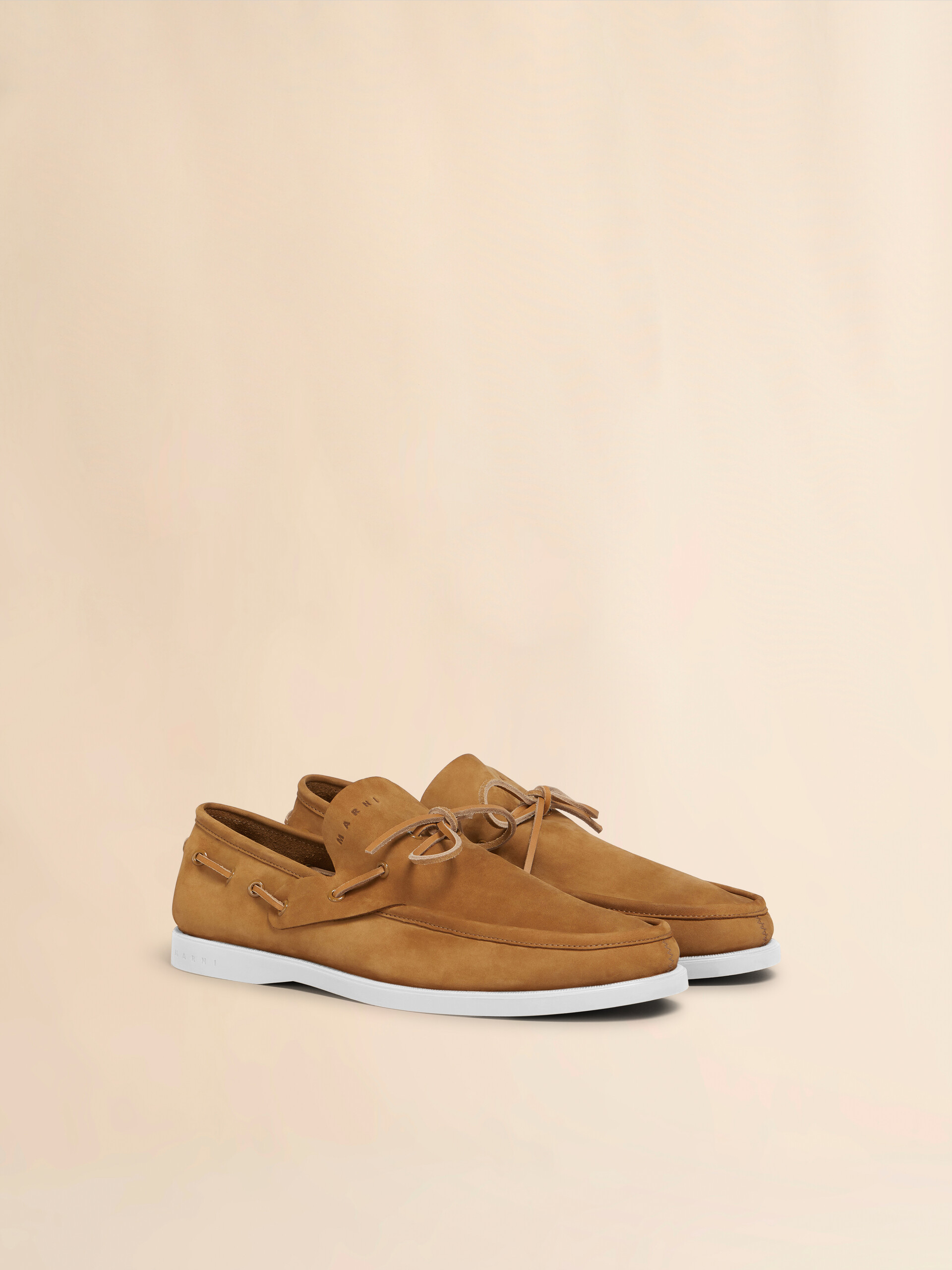 Blue nubuck boat loafer - Lace-ups - Image 2