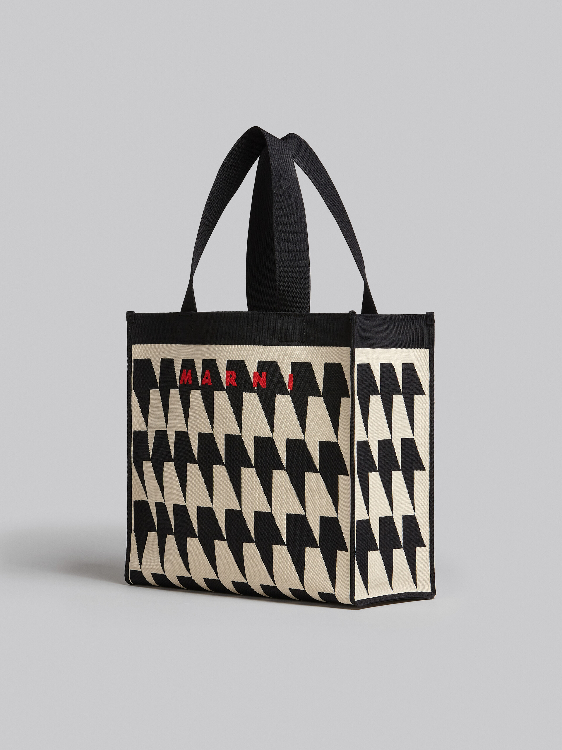 Shopping Bag Jacquard in maglia Pied-de-Poule - Borse shopping - Image 2