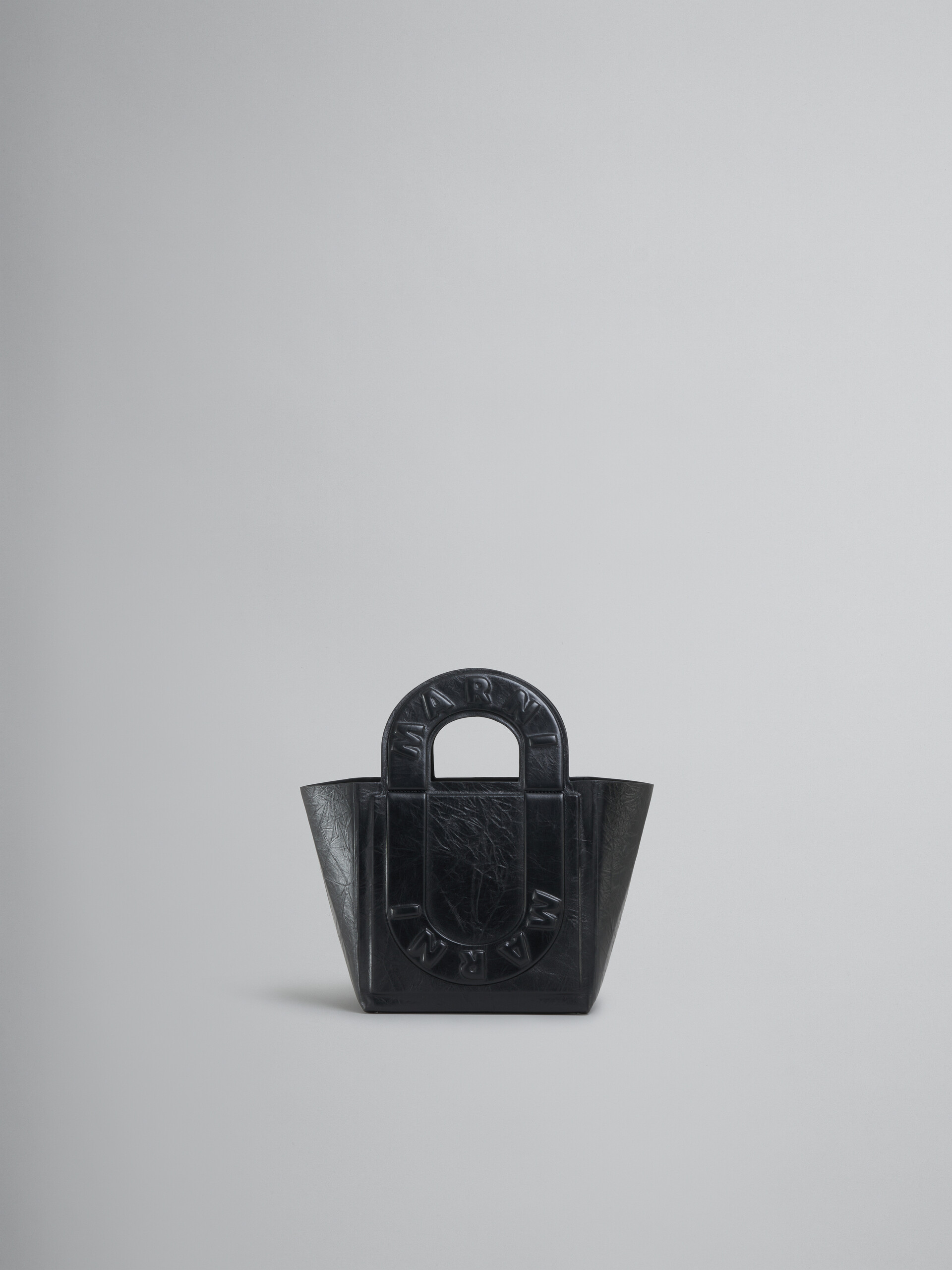 Petit sac cabas Sweedy en cuir gris - Sacs cabas - Image 1
