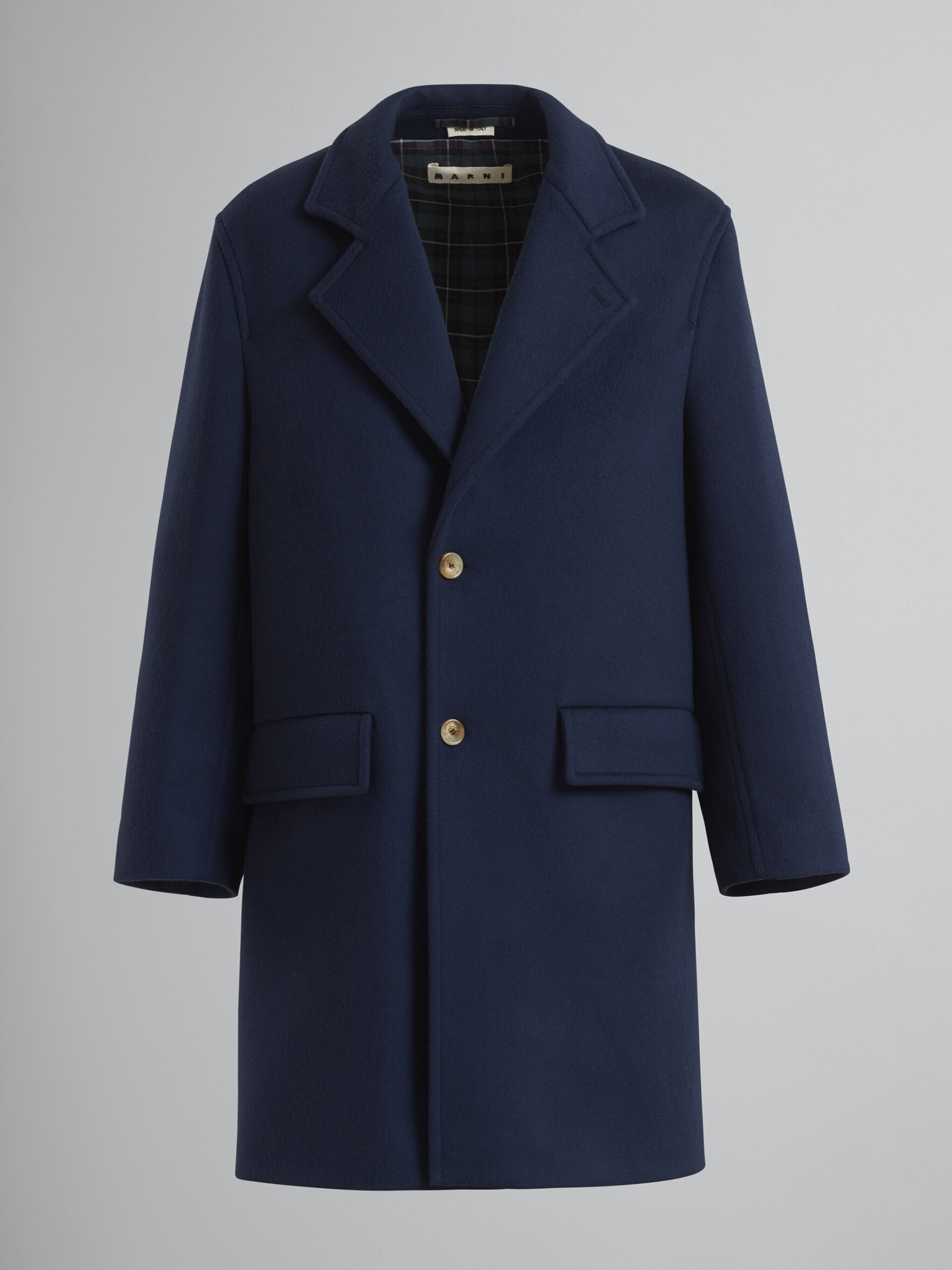 Einreihiger Mantel aus Wolltuch - Mäntel - Image 1