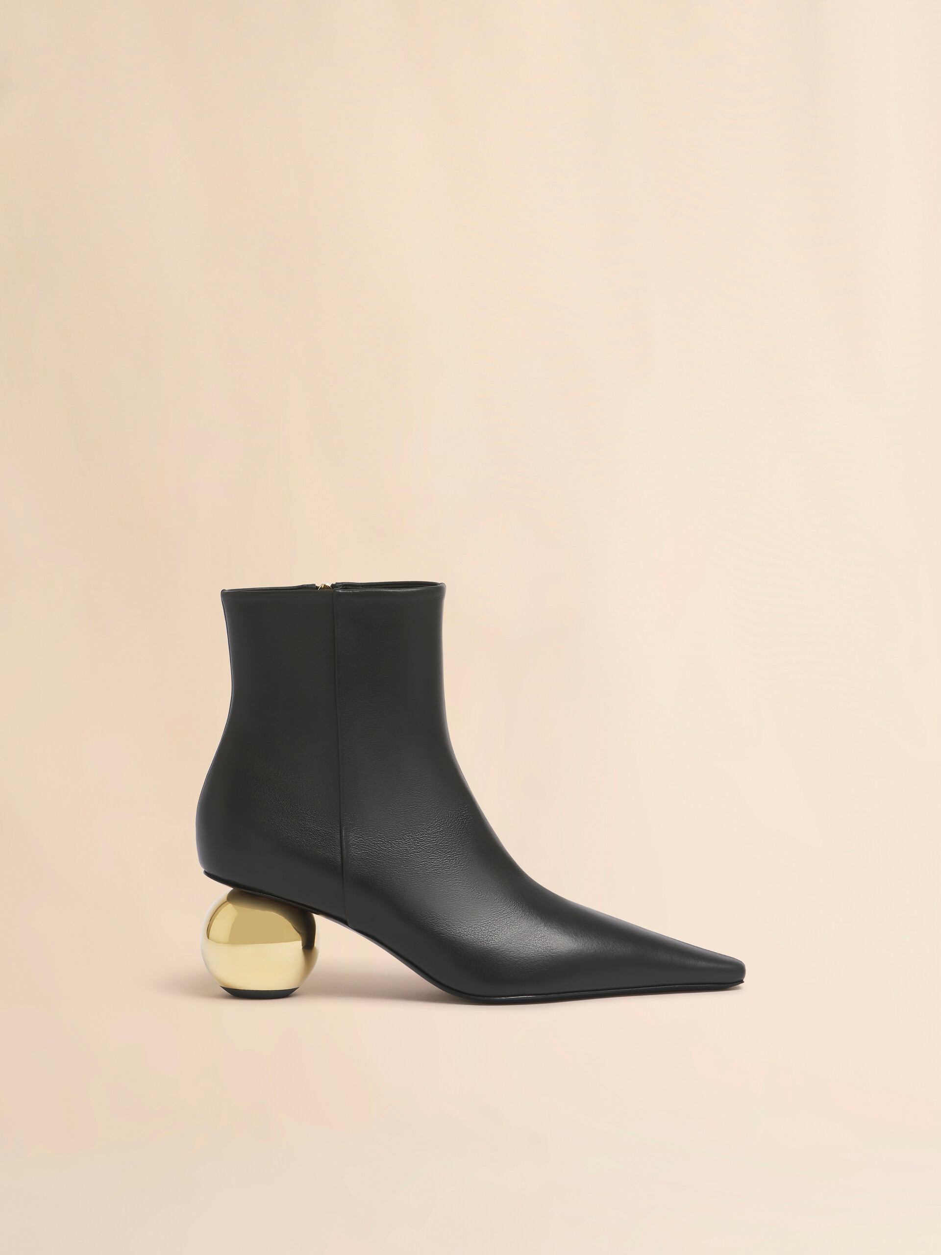 Black leather ankle boot - Boots - Image 1