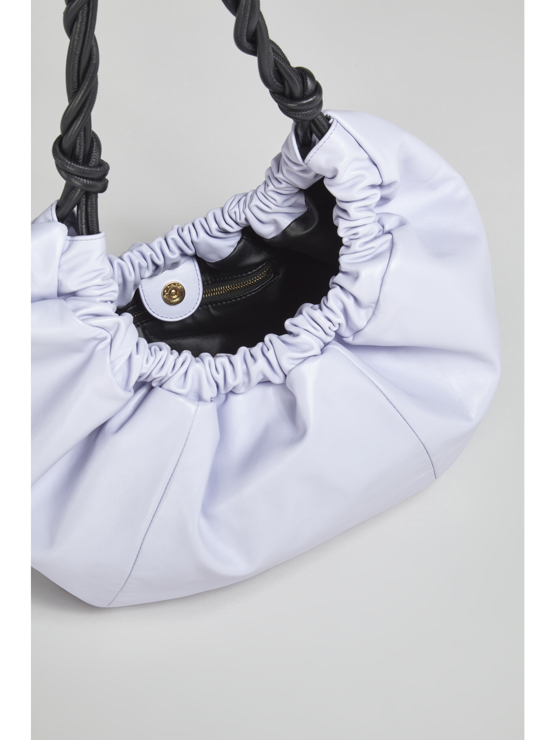 Lilac TWIRL hobo bag in calfskin - Shoulder Bags - Image 5