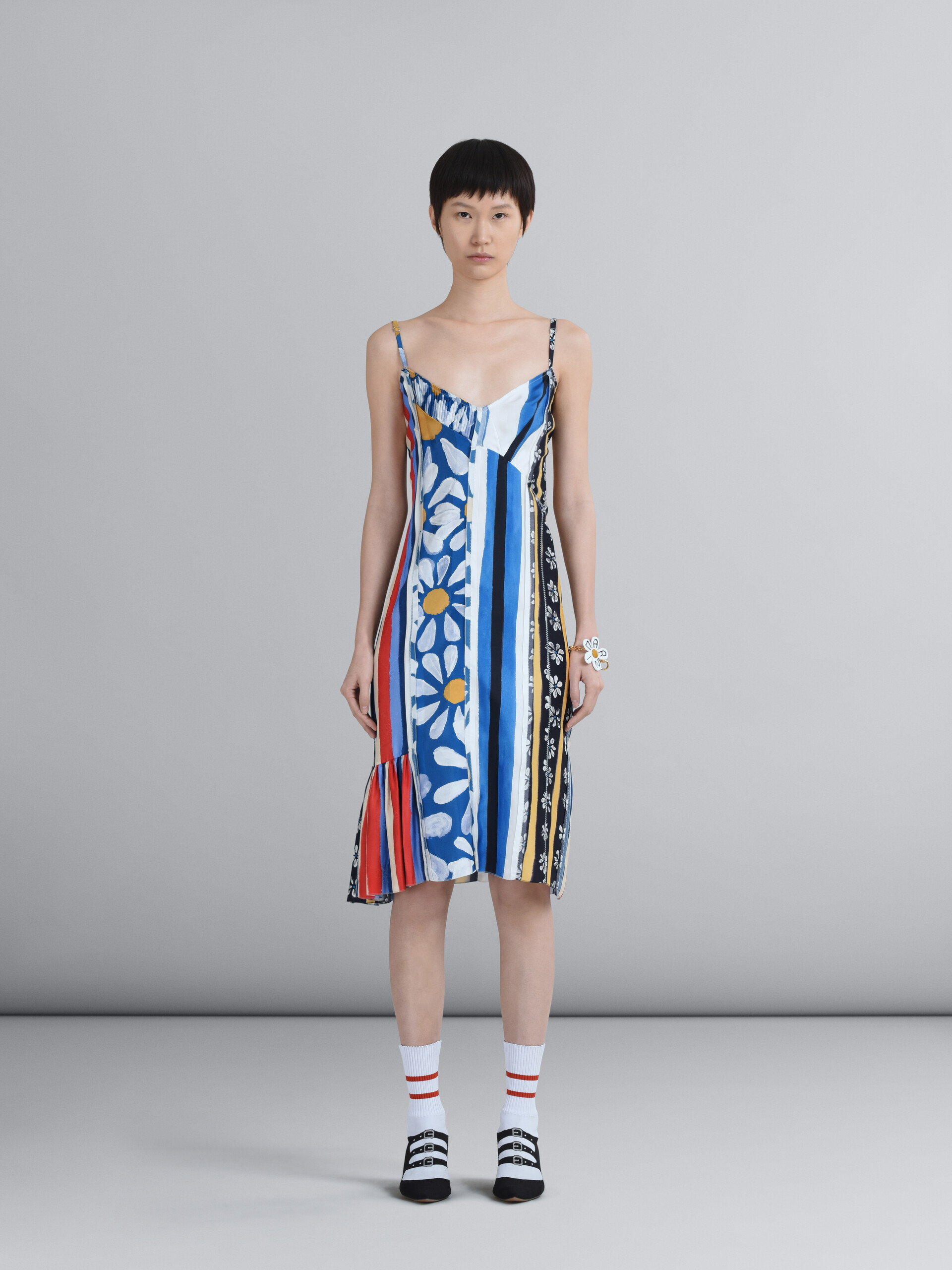 Horizons print jacquard viscose dress - Dresses - Image 2