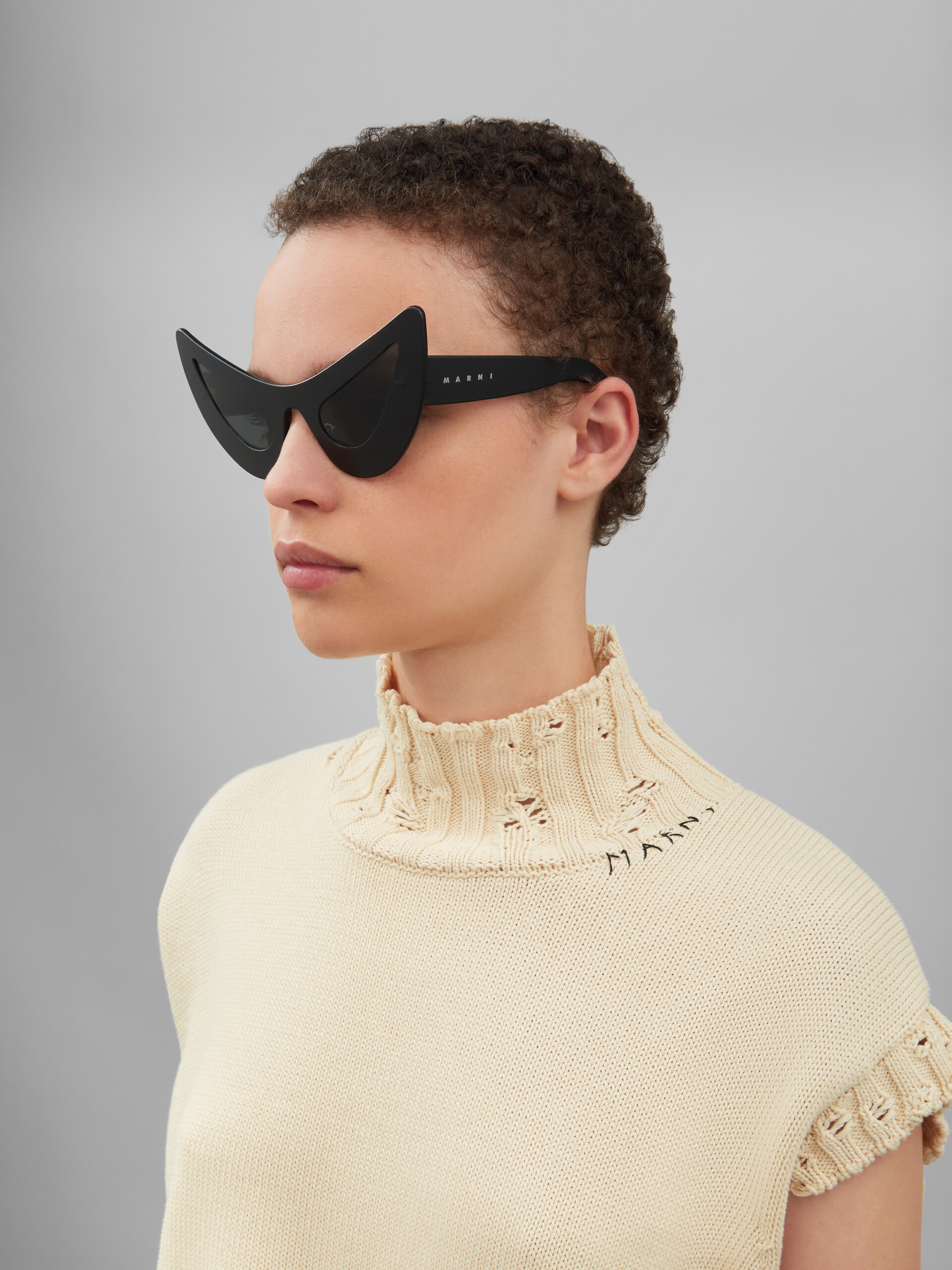 Char Dham white leather sunglasses - Optical - Image 2