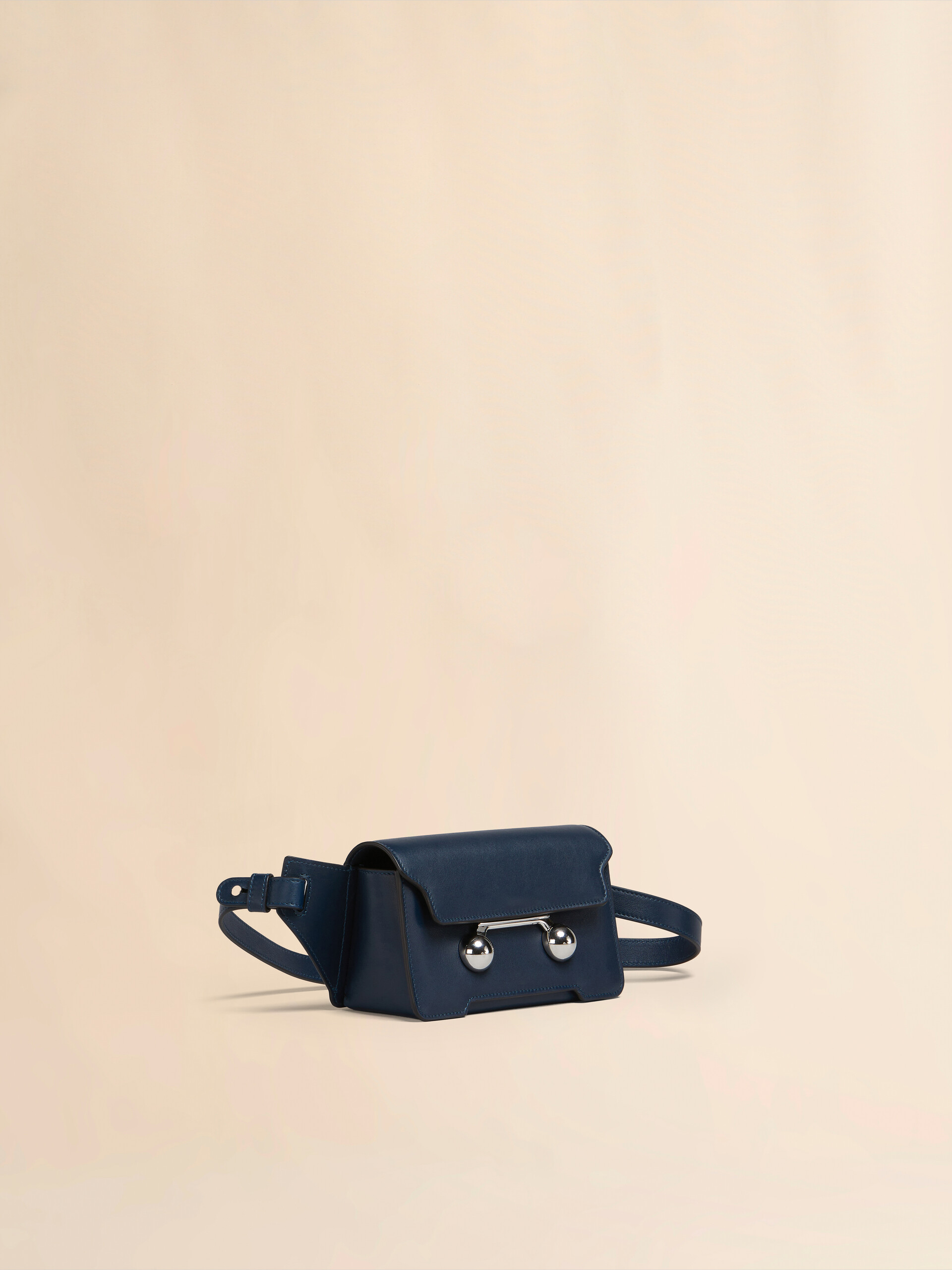 Deep blue leather Trunkaroo crossbody bag - Belt Bags - Image 5