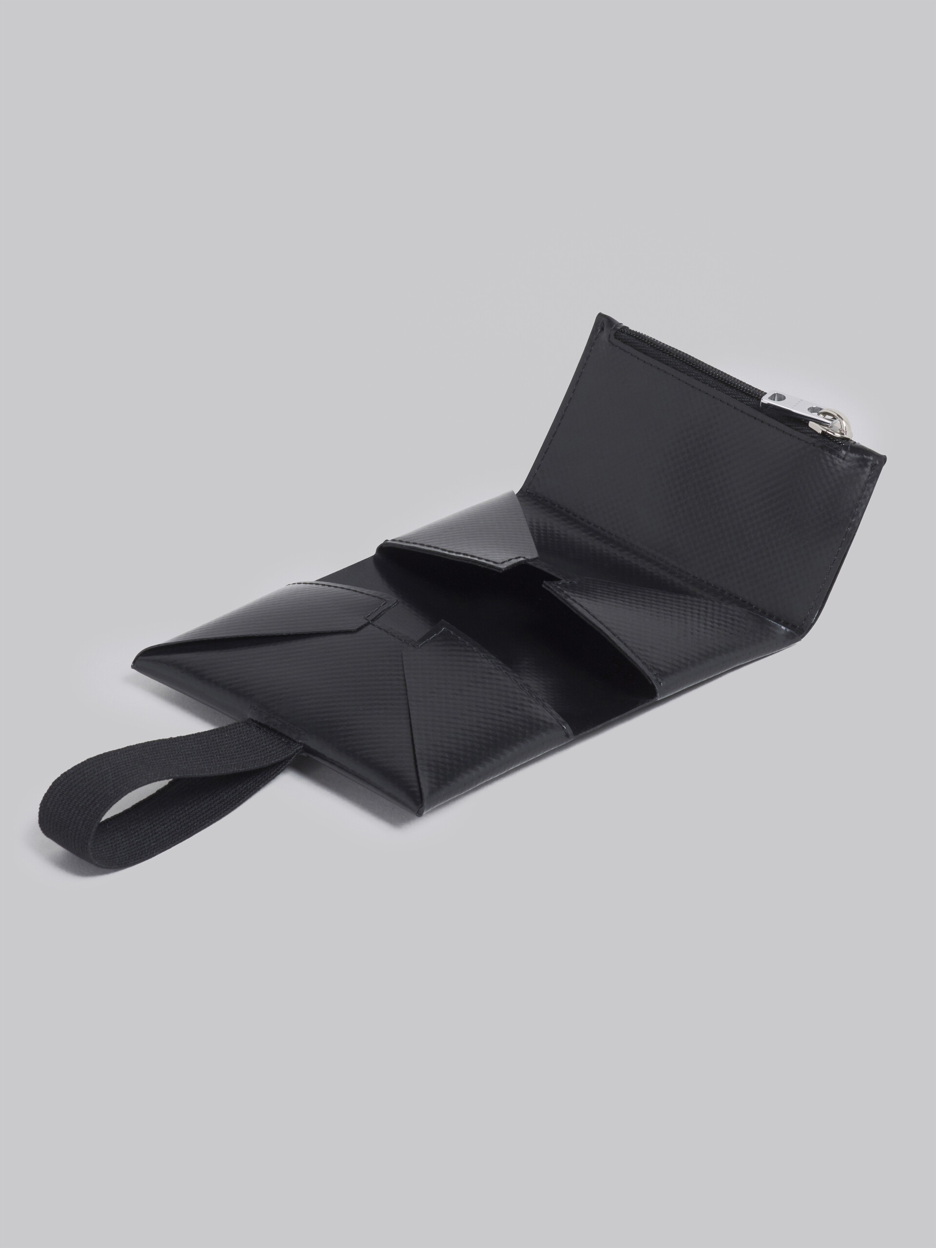 Portafoglio in PVC con costruzione origami nero - Portafogli - Image 5