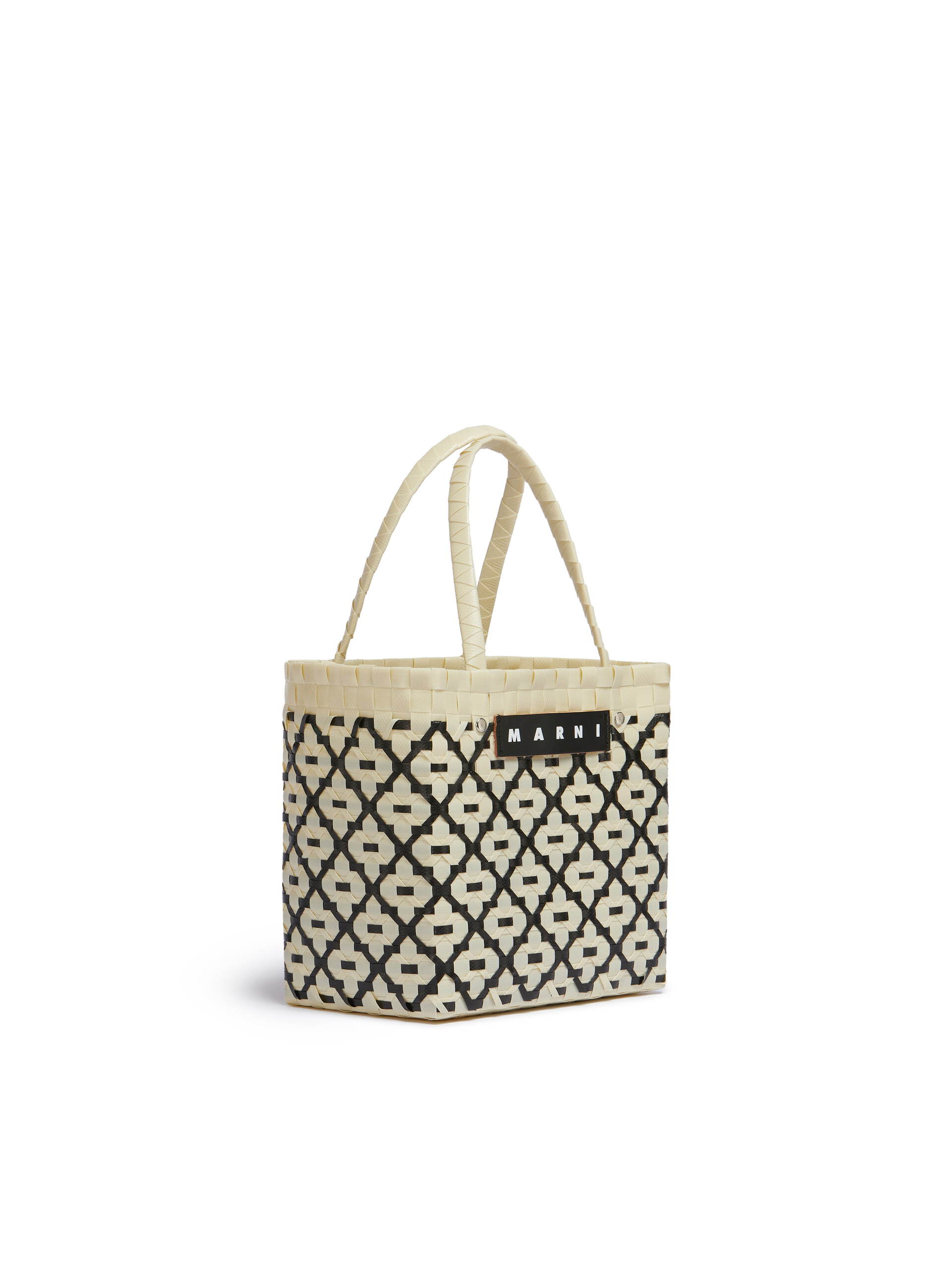 Blue And Red Marni Market Criss-Cross Mini Basket Bag - Shopping Bags - Image 2