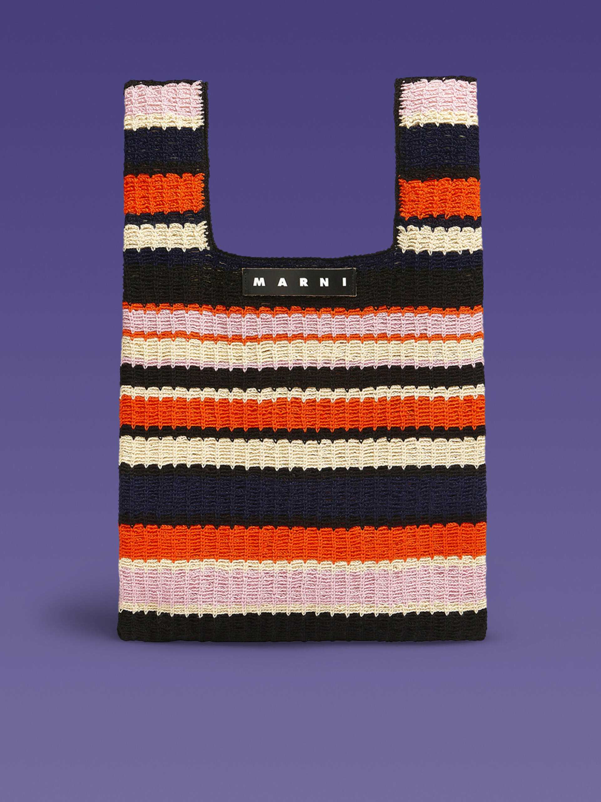 MARNI MARKET FISH bag in multicolor orange crochet - Bags - Image 1