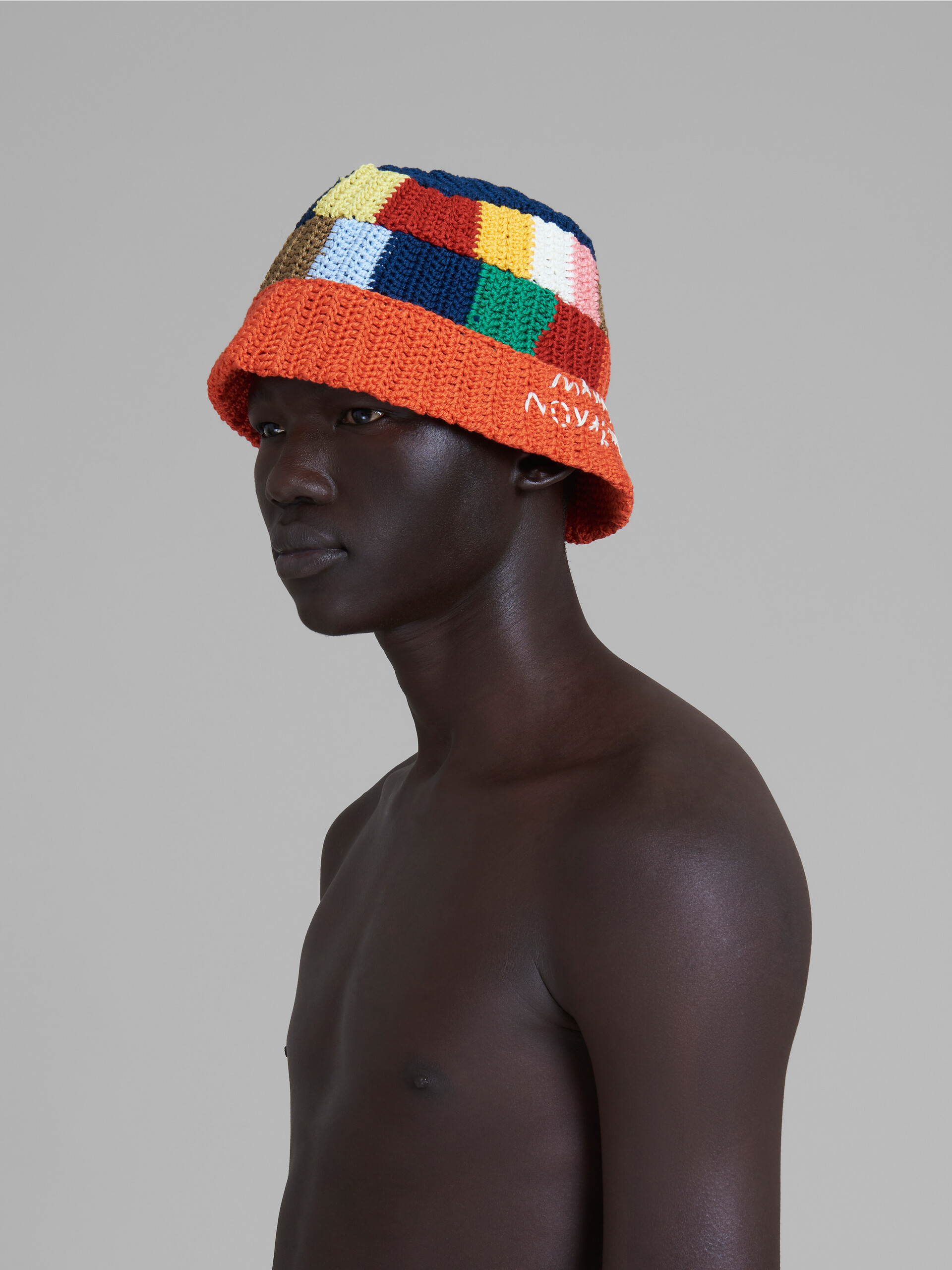 Marni x No Vacancy Inn - Multicolour cotton-knit bucket hat | Marni