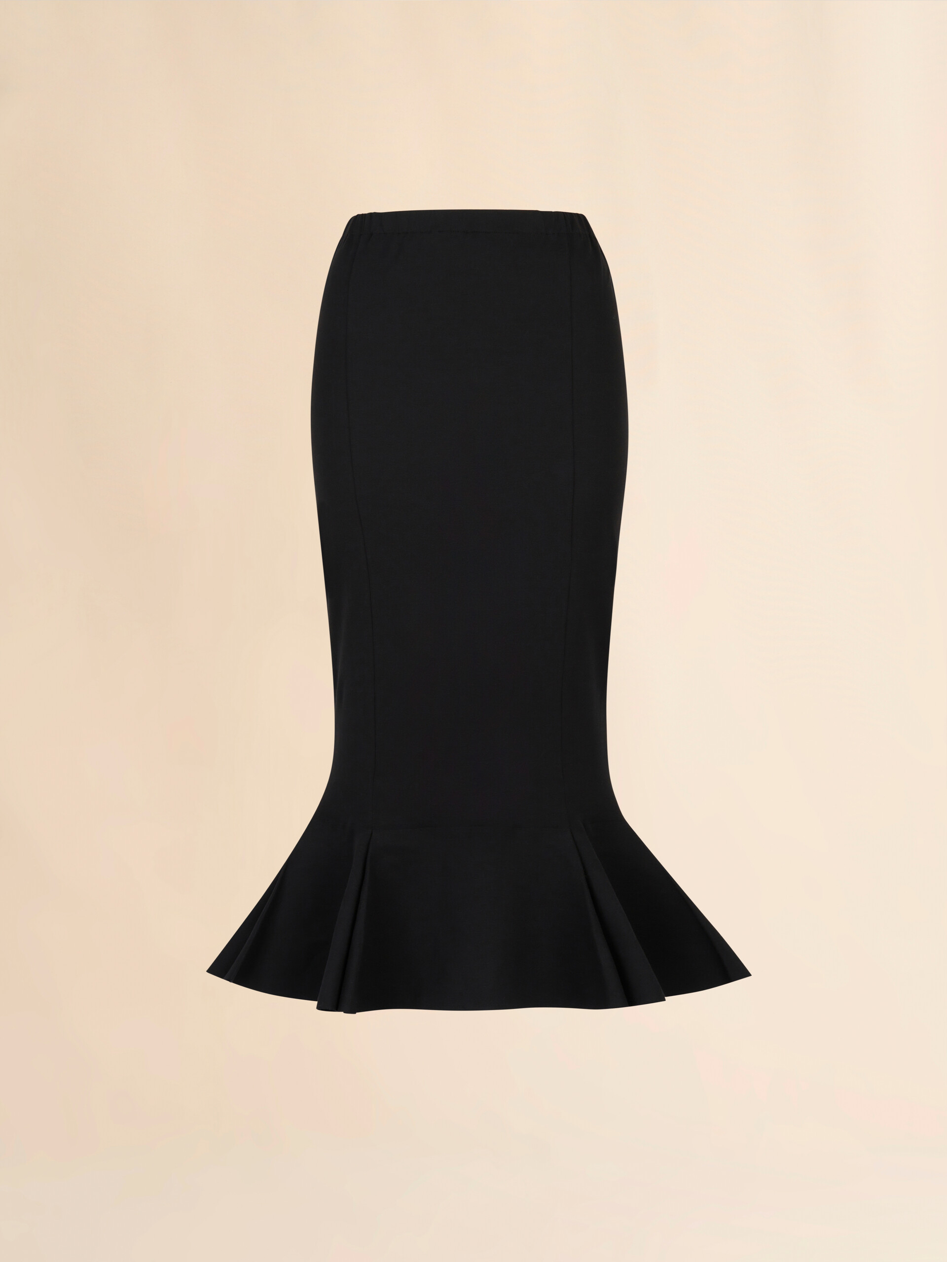 Black jersey skirt with mermaid hem - Skirts - Image 1