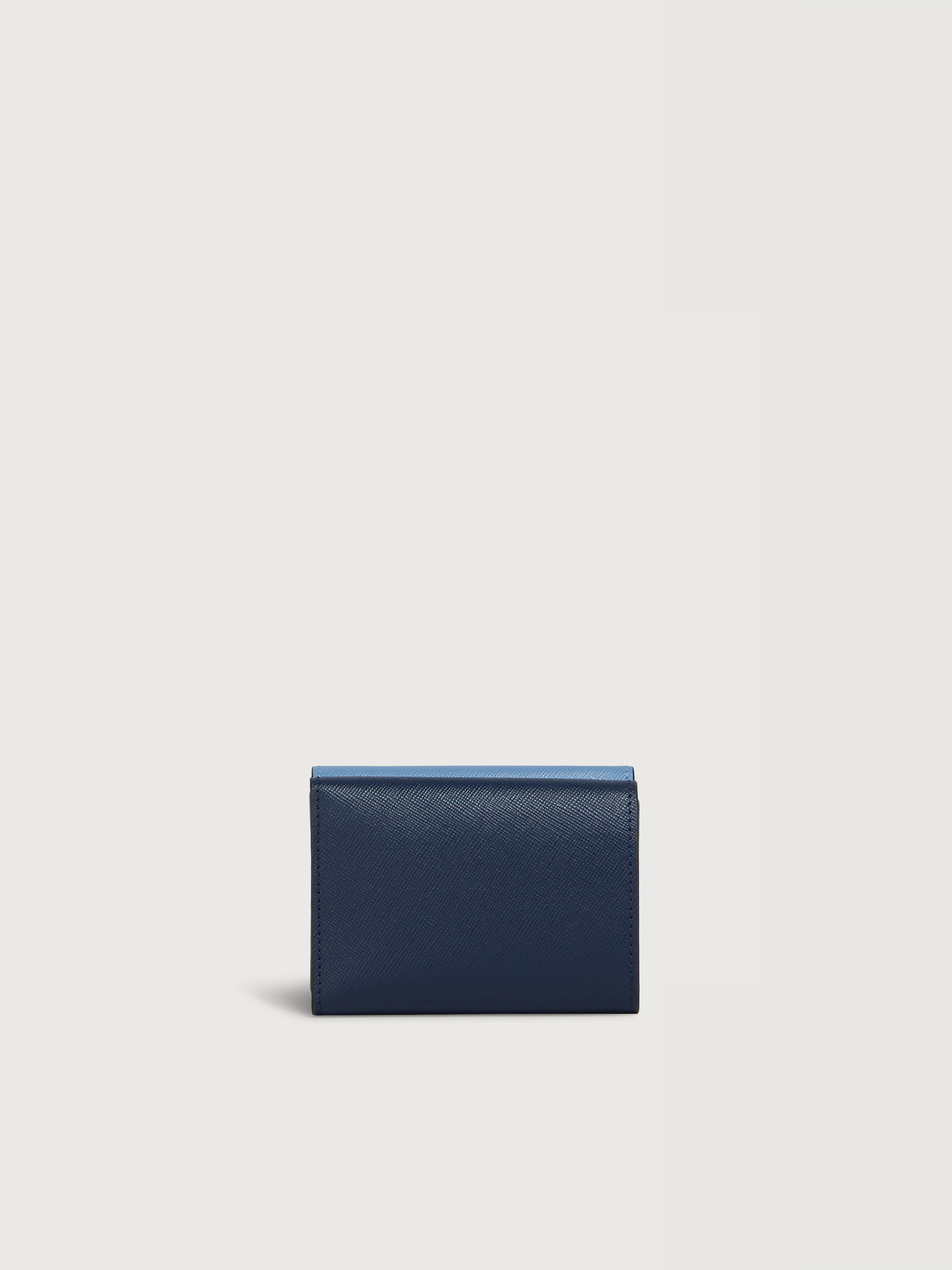Blue, beige, and light blue saffiano leather tri-fold wallet - Wallets - Image 3