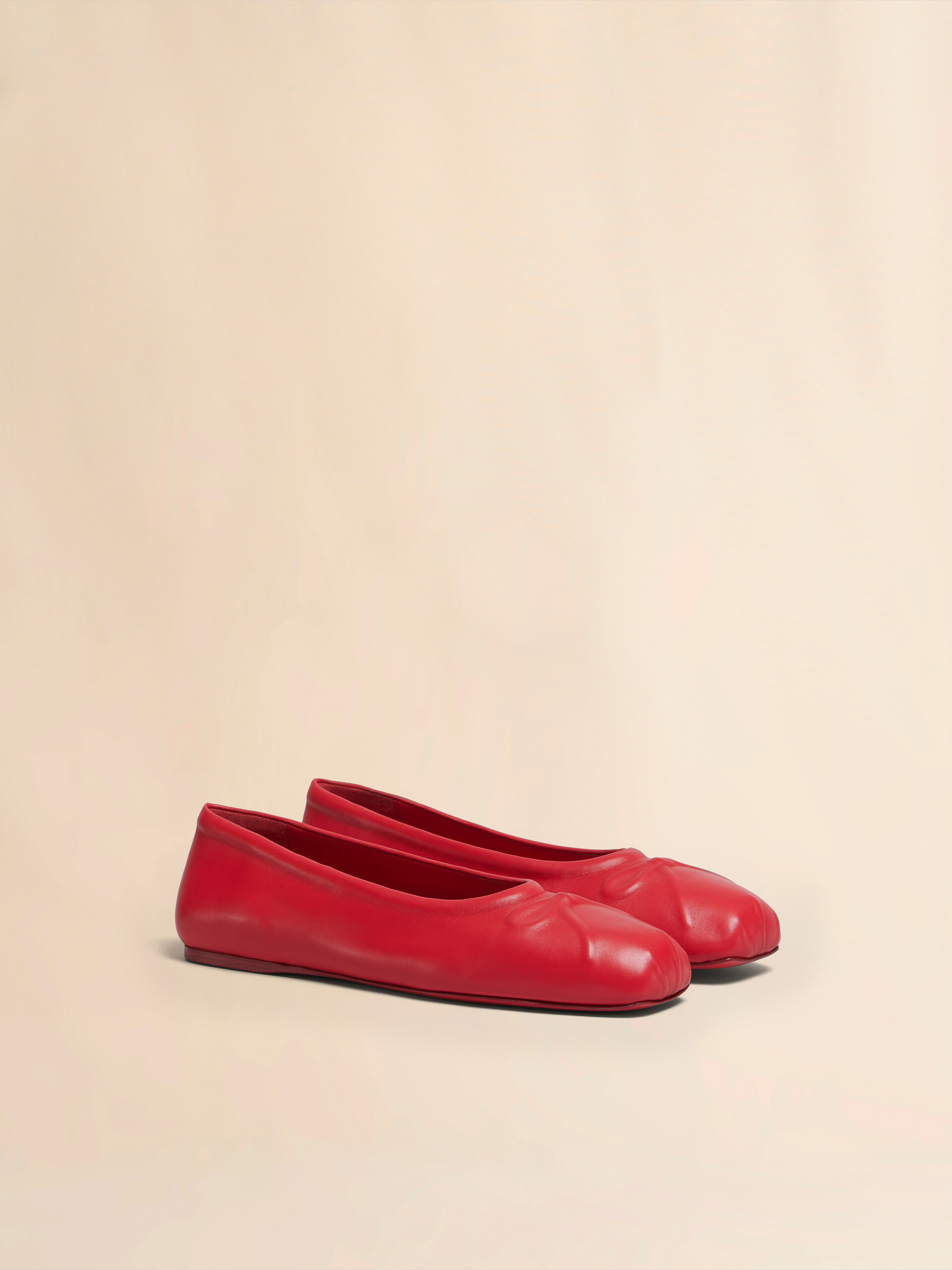 Pink nappa leather seamless Little Bow ballet flat - Ballet Shoes - Image 2