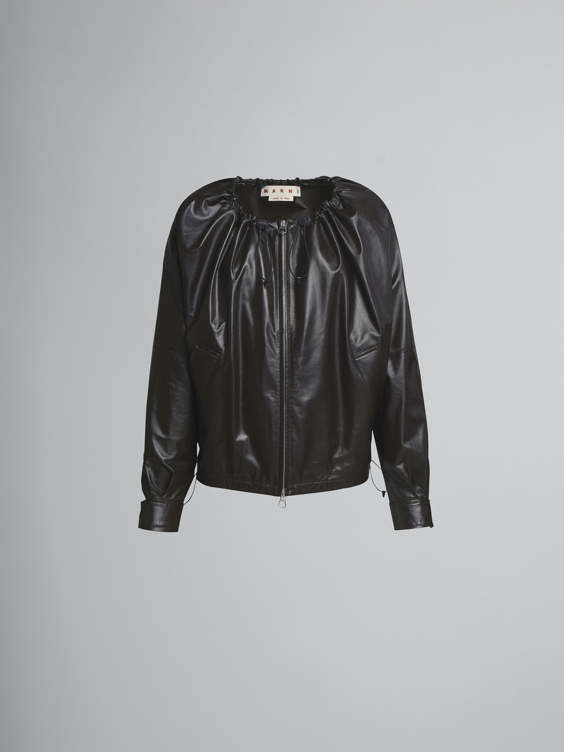 Light nappa leather cropped jacket - Jackets - Image 1