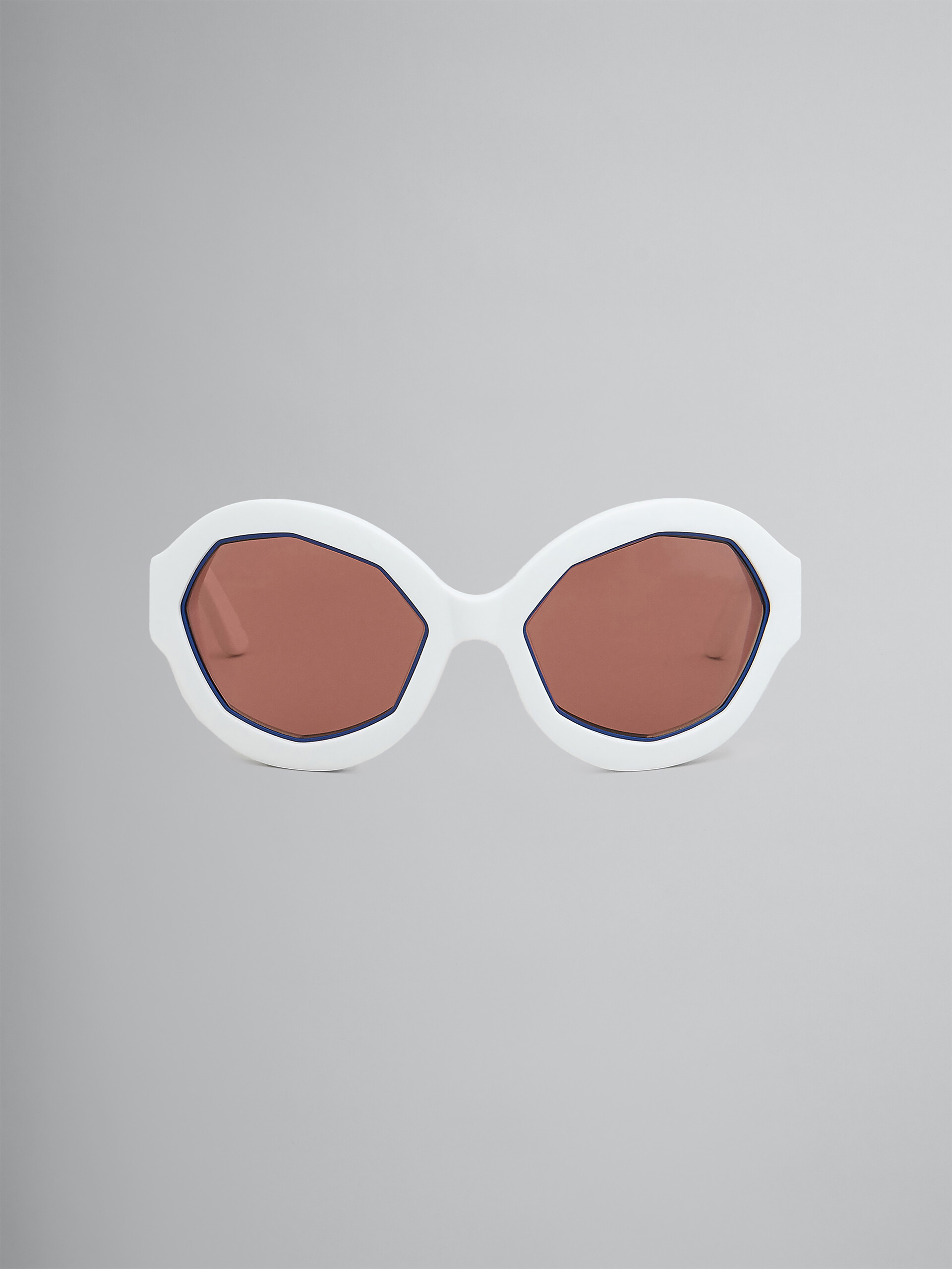 CUMULUS CLOUD Sonnenbrille aus Acetat in Weiß - Optisch - Image 1