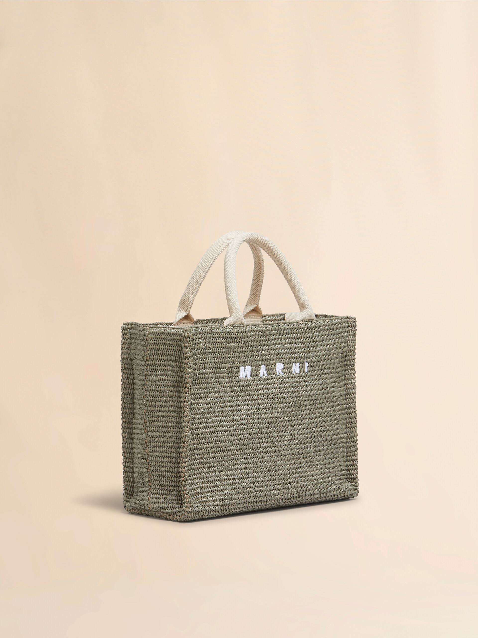 Pink raffia-effect Small Tote Bag - Shopping Bags - Image 5