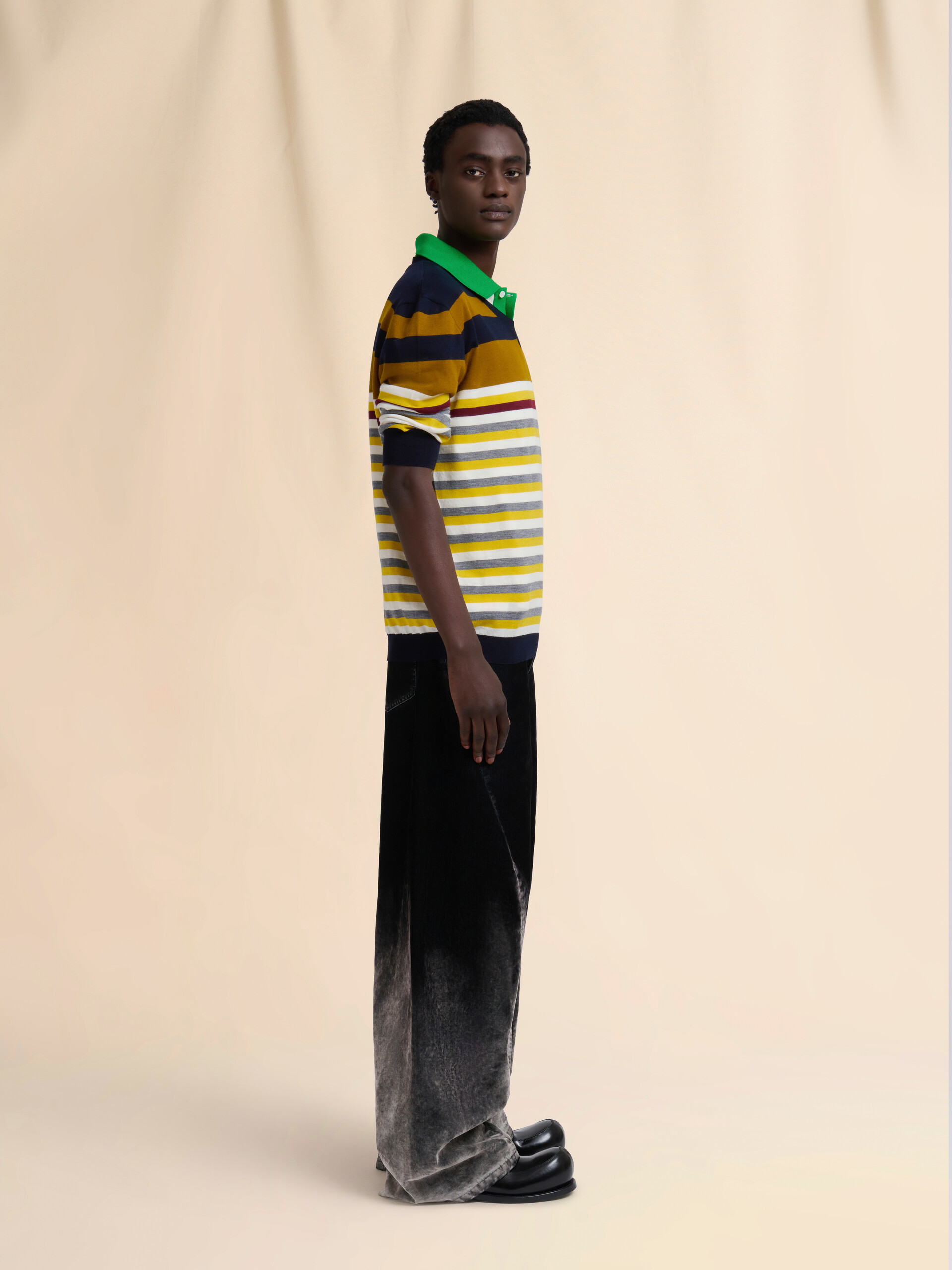 Gelb-braun gestreifter Pullover aus Wolle - Pullover - Image 5