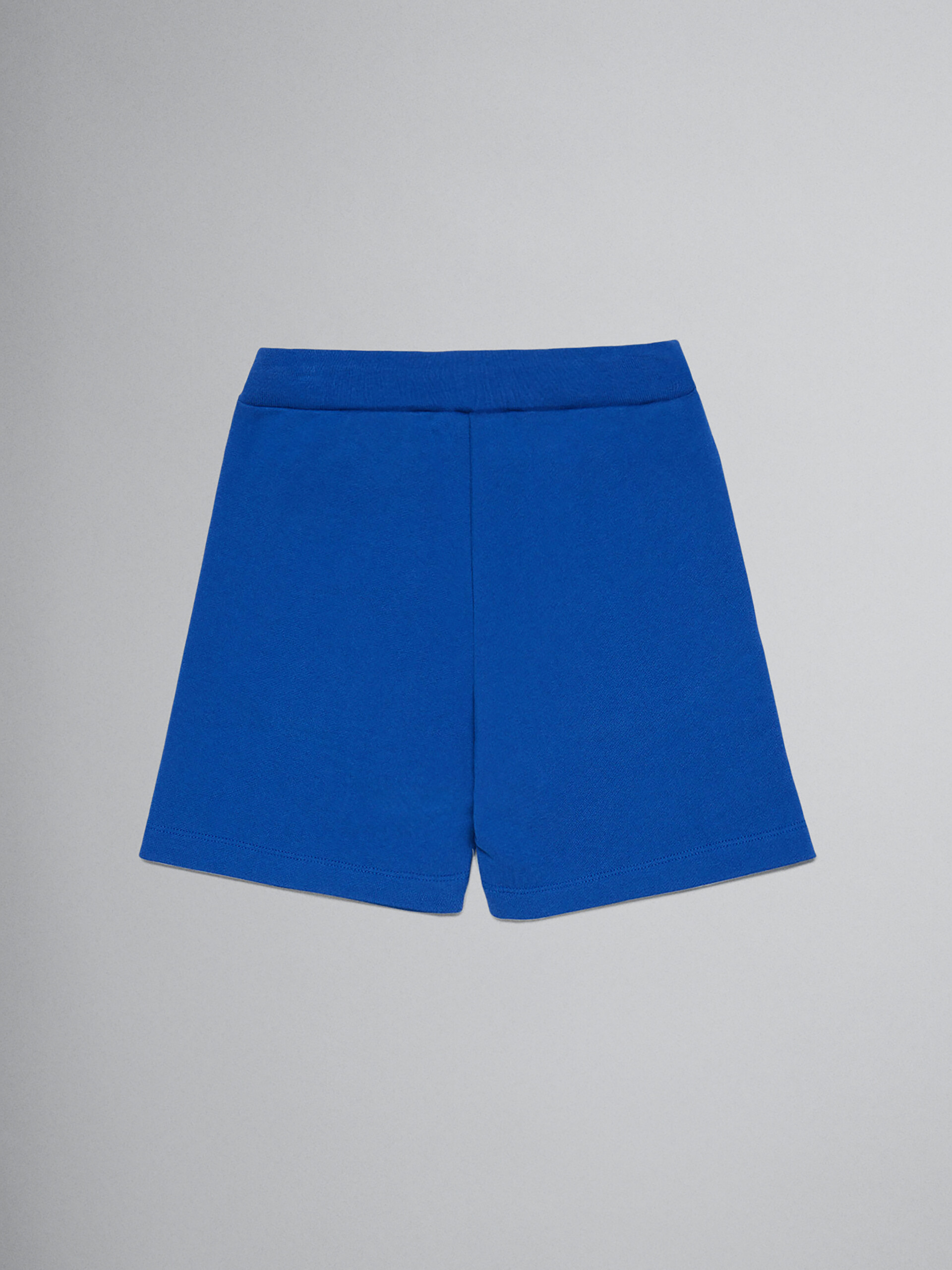 Shorts blu in felpa con logo - Pantaloni - Image 2