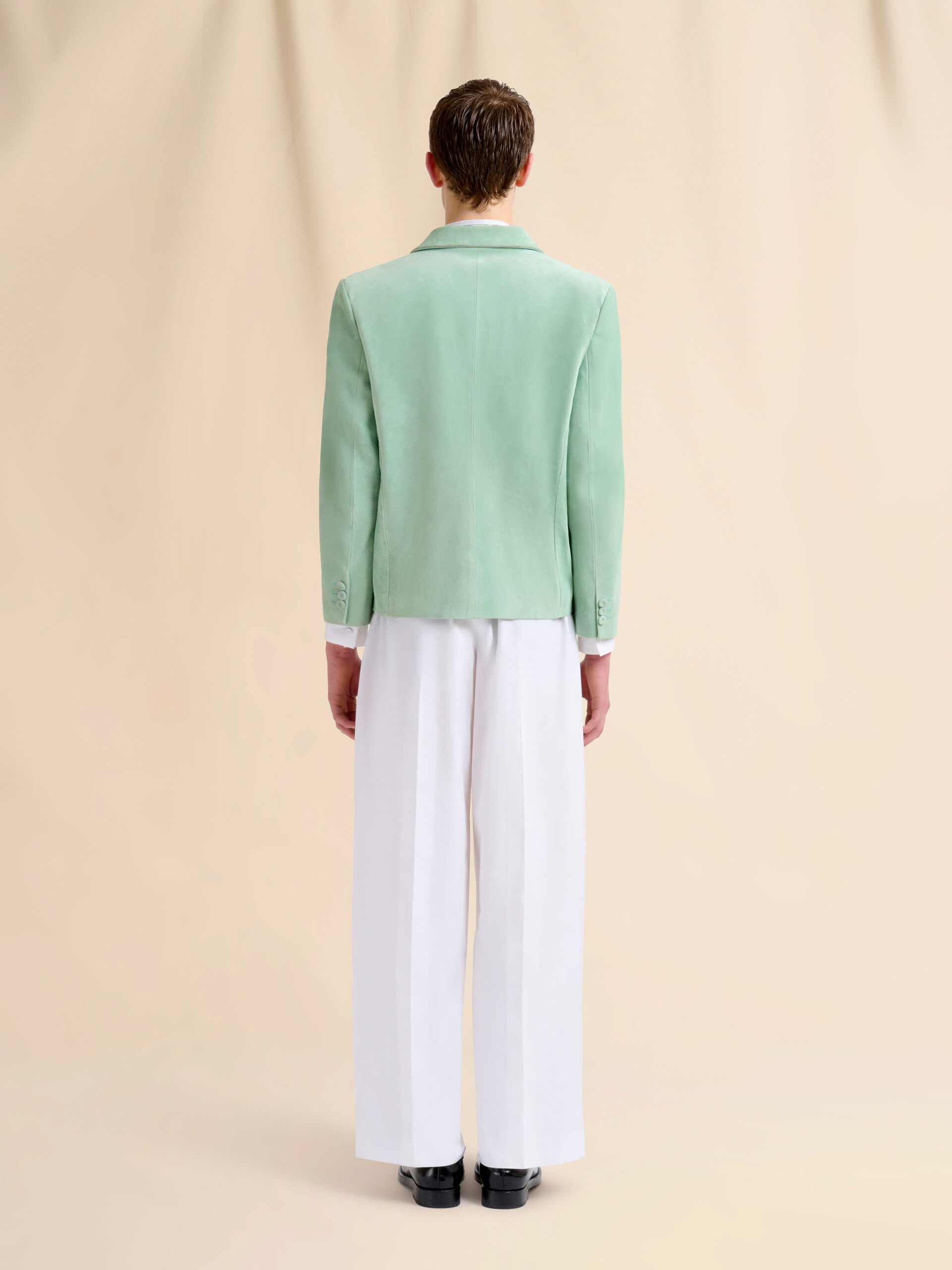 Green suede boxy jacket - Jackets - Image 3