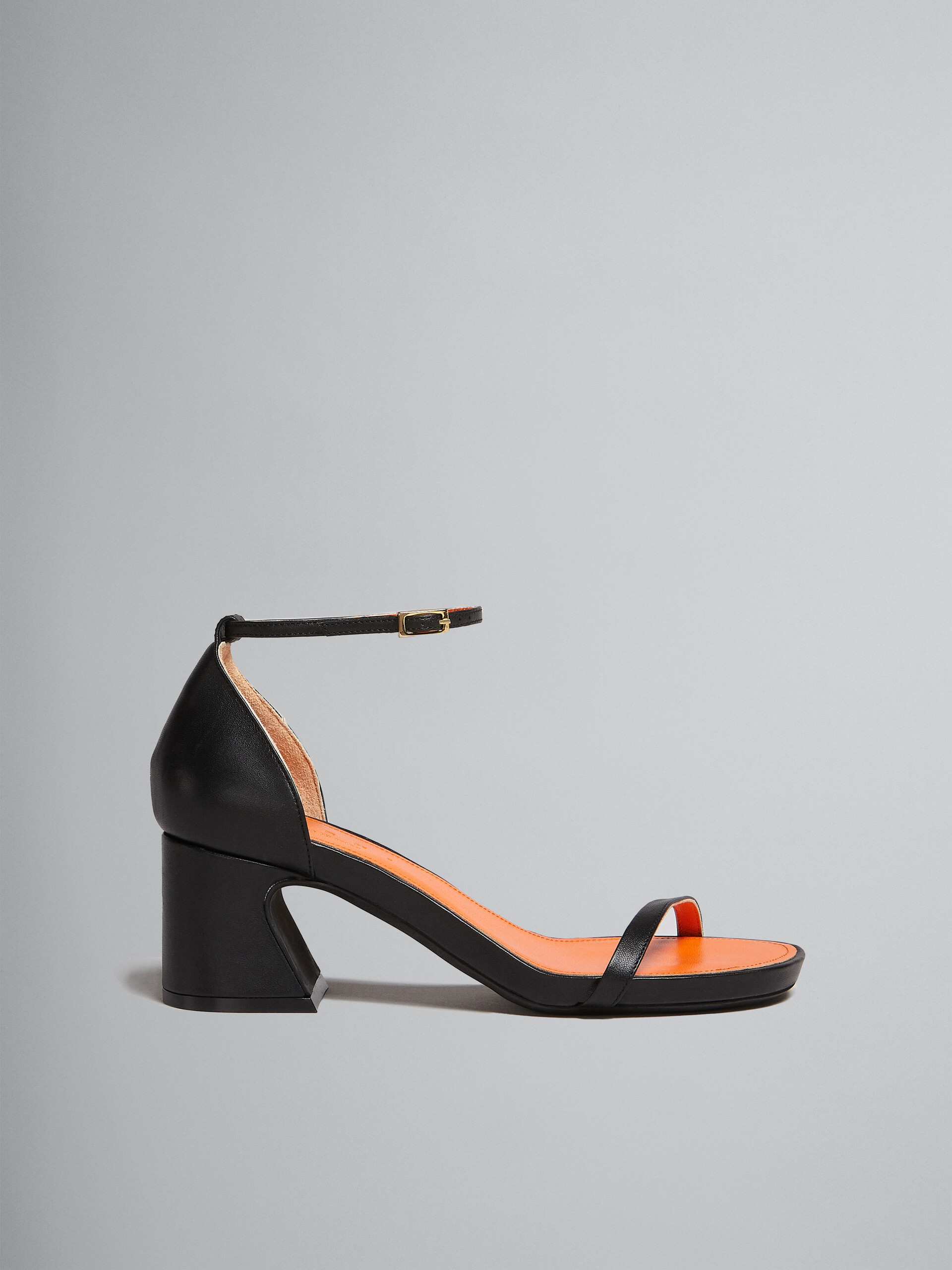 Black nappa leather sandal - Sandals - Image 1