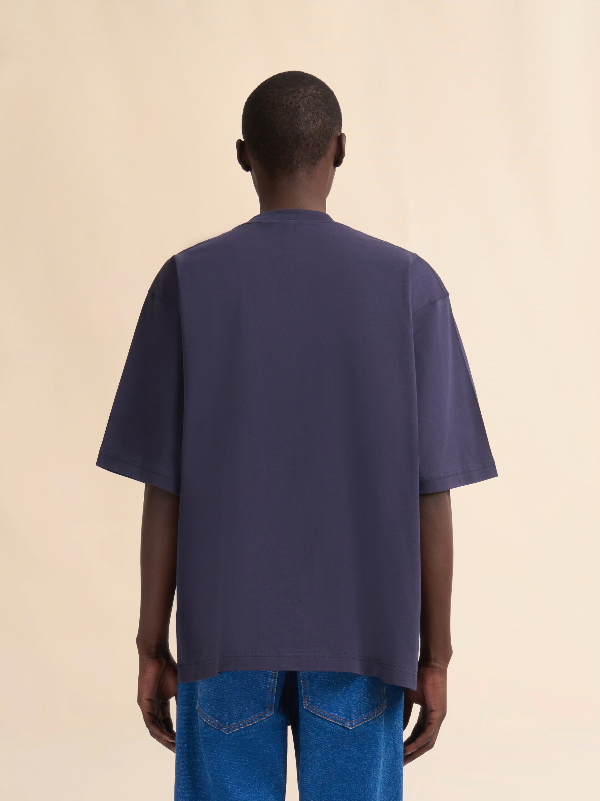Pink organic cotton T-shirt with logo - Shirts - Image 3