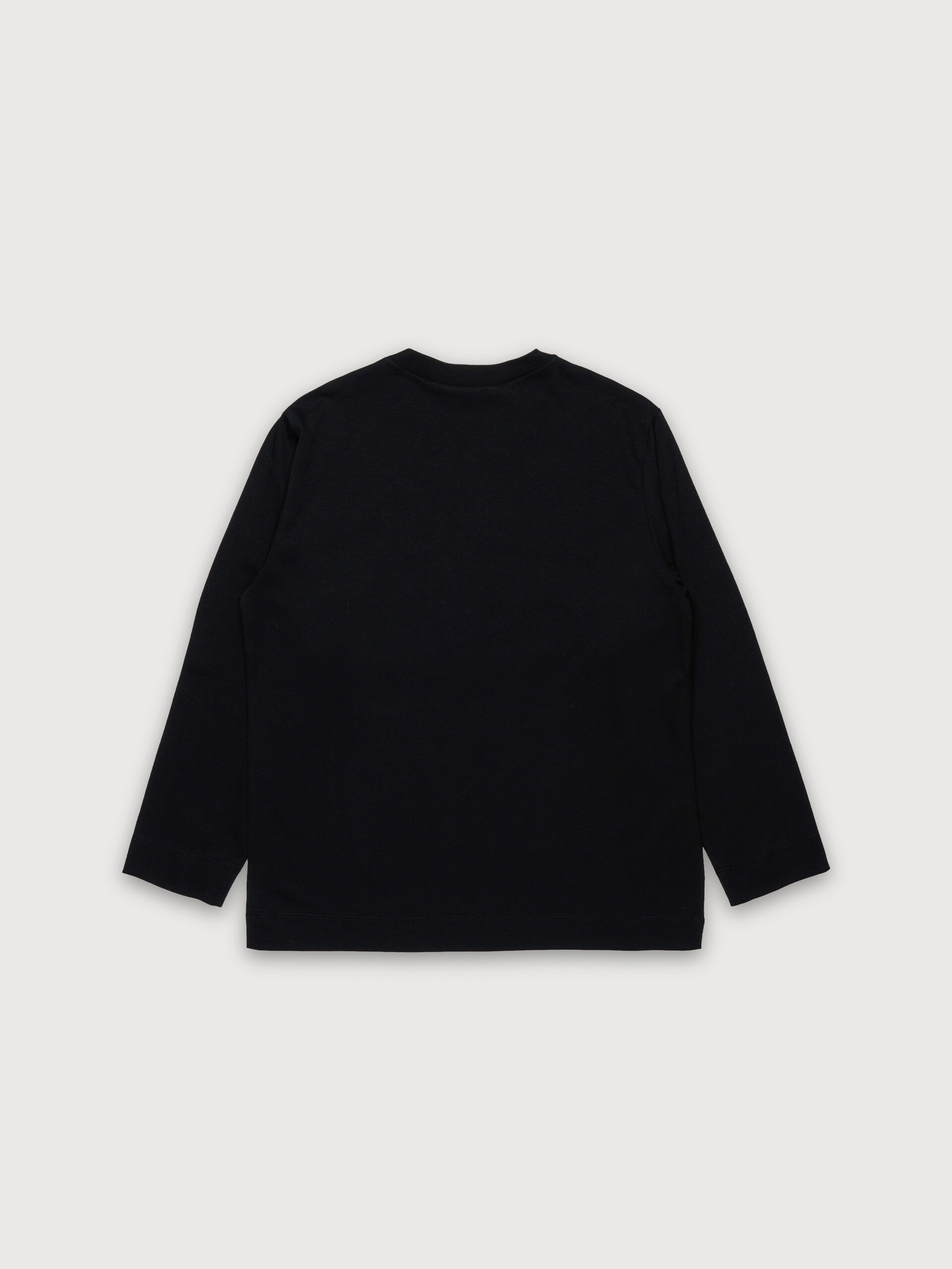 Black cotton long-sleeved T-shirt with bold Marni logo - T-shirts - Image 2