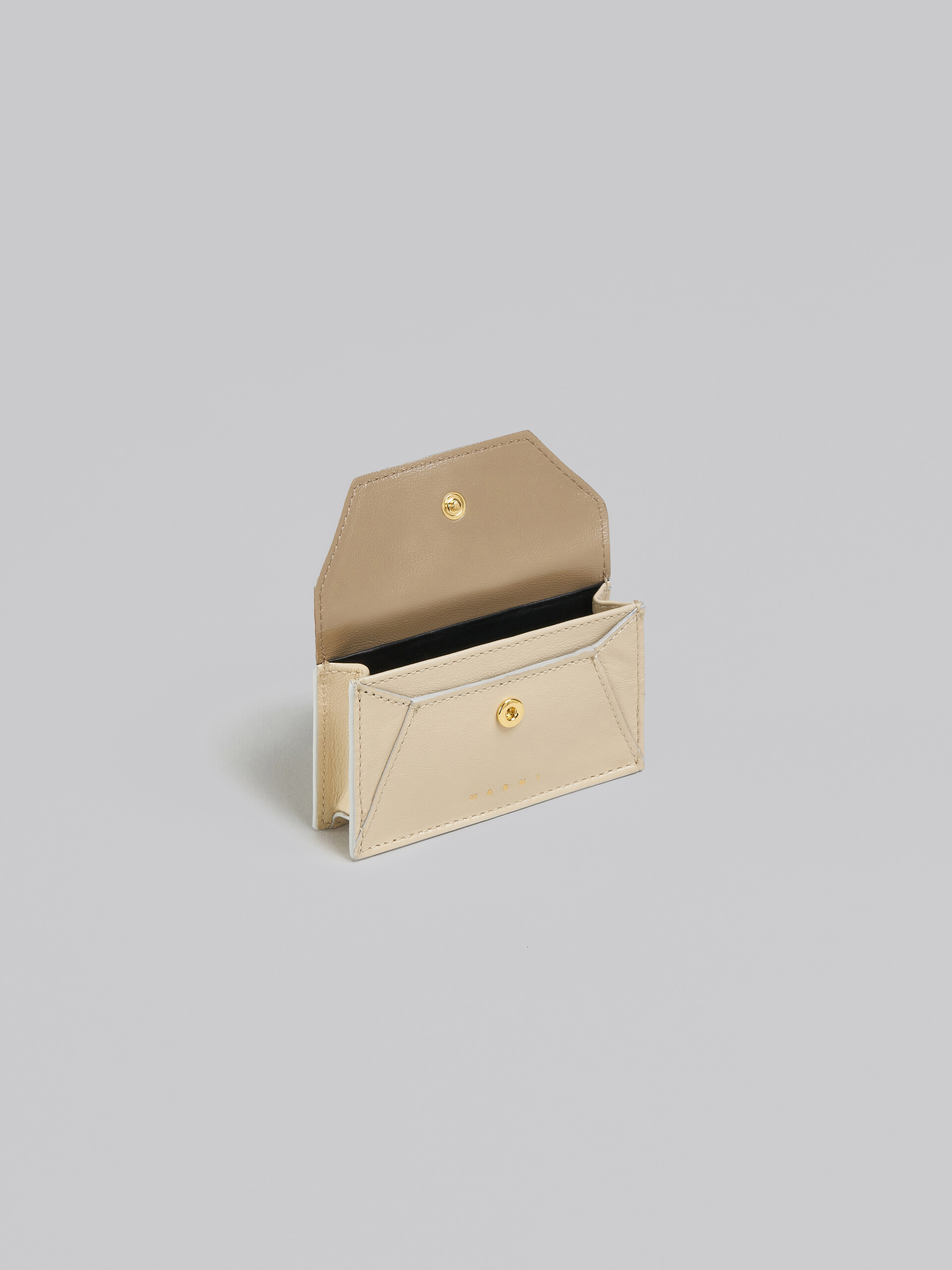 ブラウン、ホワイト レザー製カードケース - 財布 - Image 2