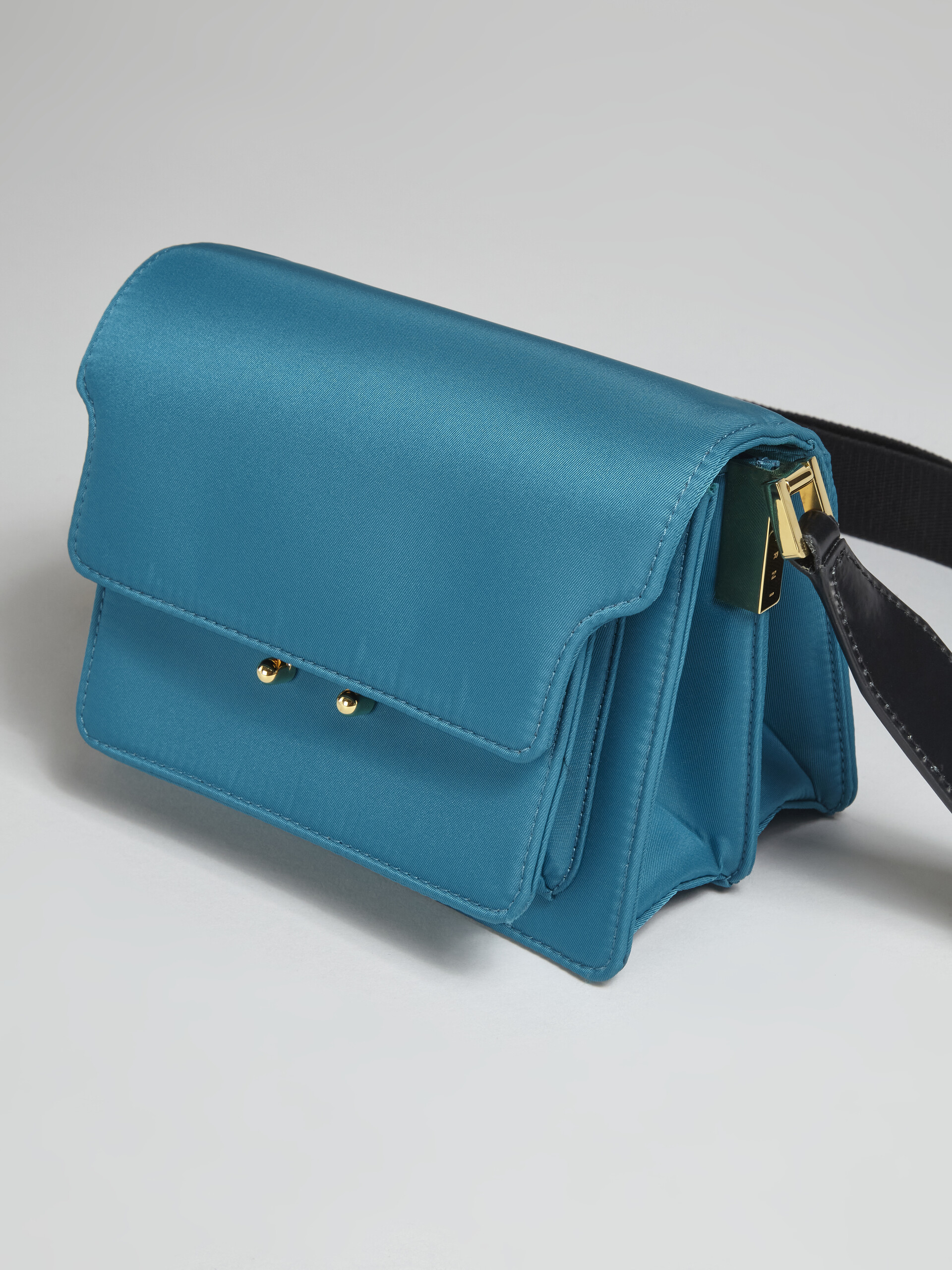 TRUNK LIGHT medium bag in blue nylon - Shoulder Bags - Image 4