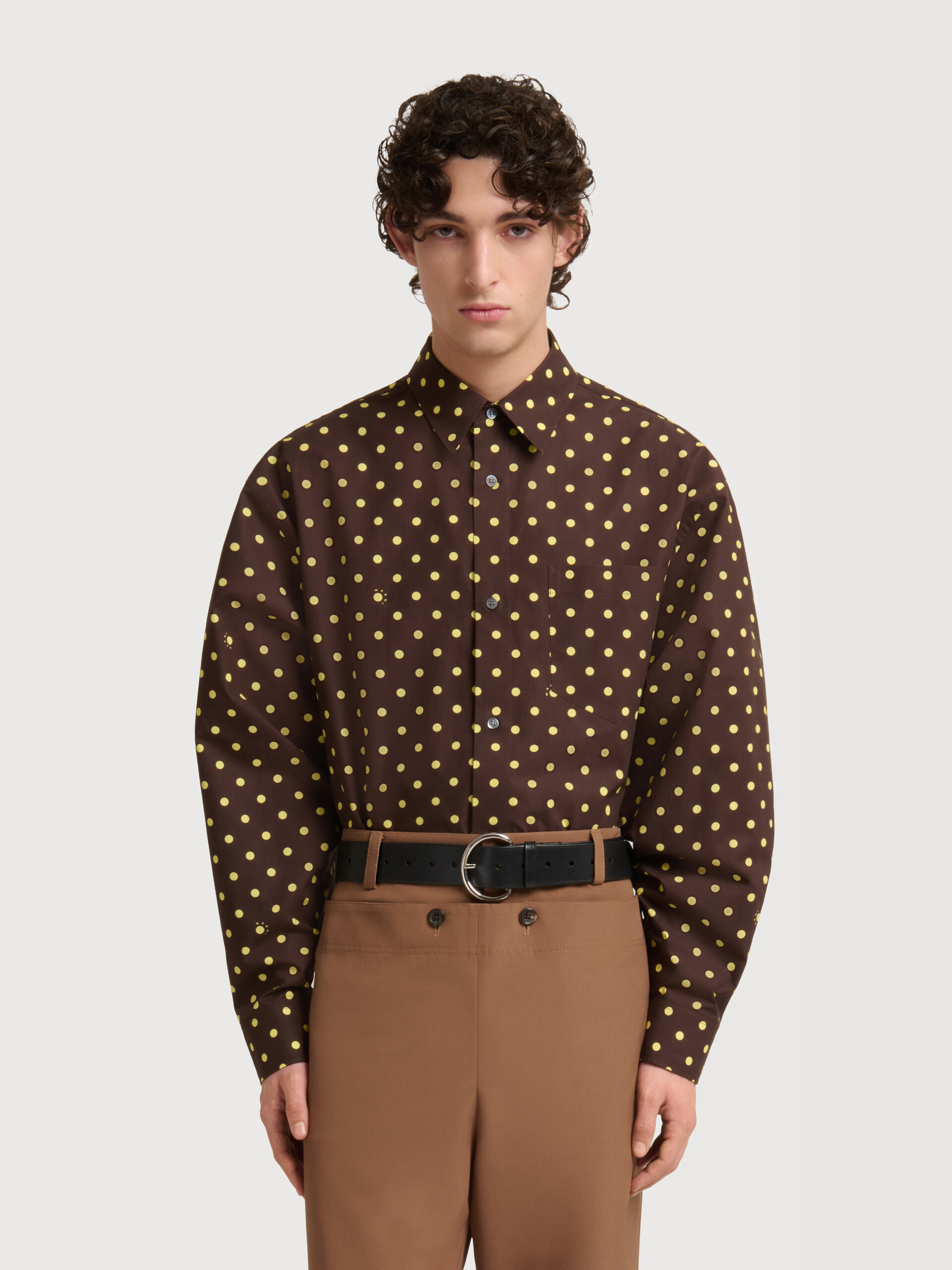 Light blue poplin shirt with Polka Rhythm print - Shirts - Image 2