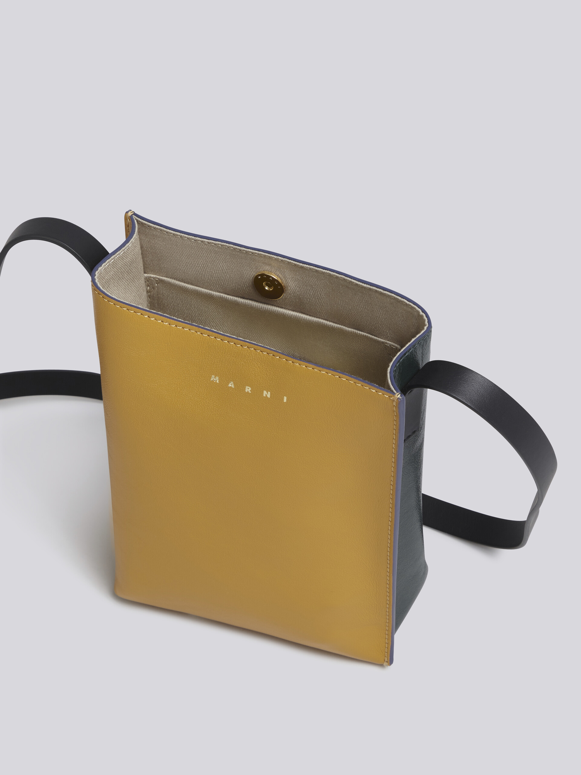 MUSEO SOFT nano bag in yellow and green leather - Shoulder Bags - Image 3