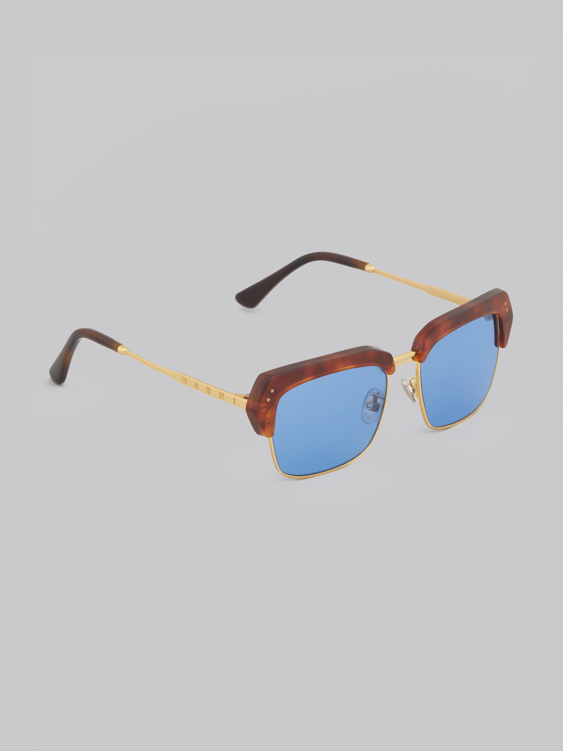 Occhiali da sole Marni THREE GORGES in metallo e acetato blu | Marni