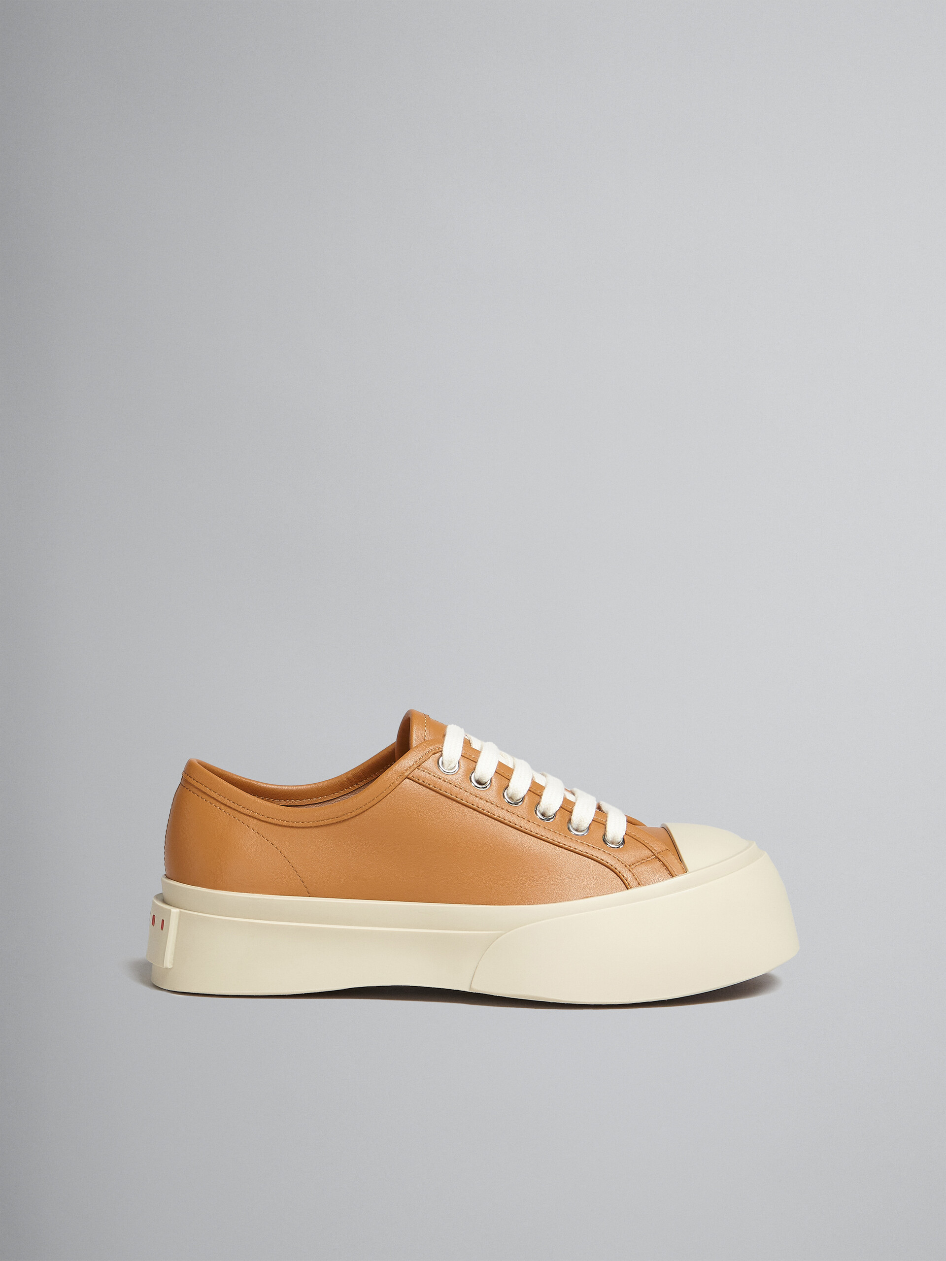 Brown nappa leather Pablo lace-up sneaker - Sneakers - Image 1
