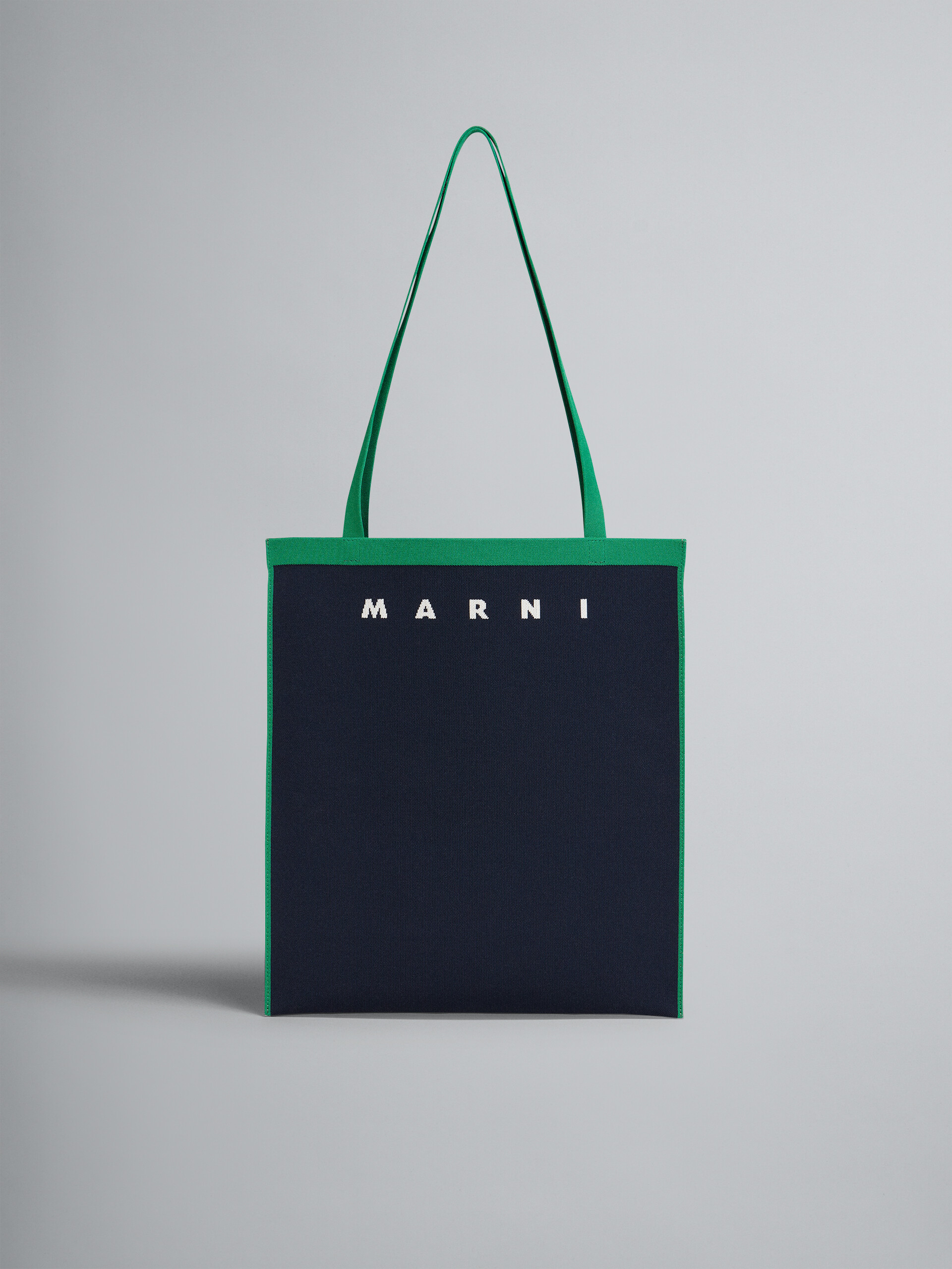 Blueblack and green jacquard bag - Shopping Bags - Image 1