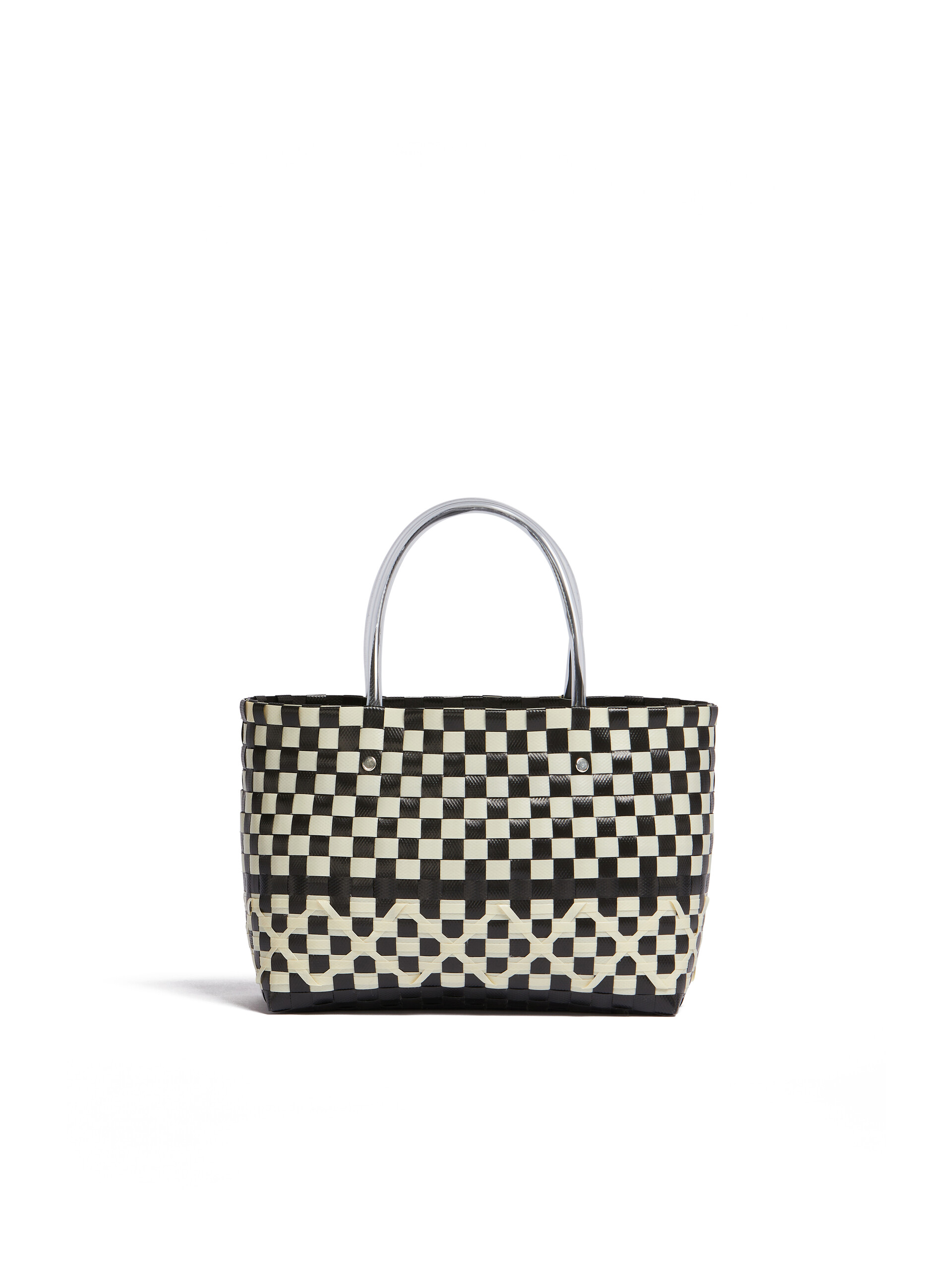 ホワイト&ブラックウーブン MARNI MARKET OVAL BAG | Marni
