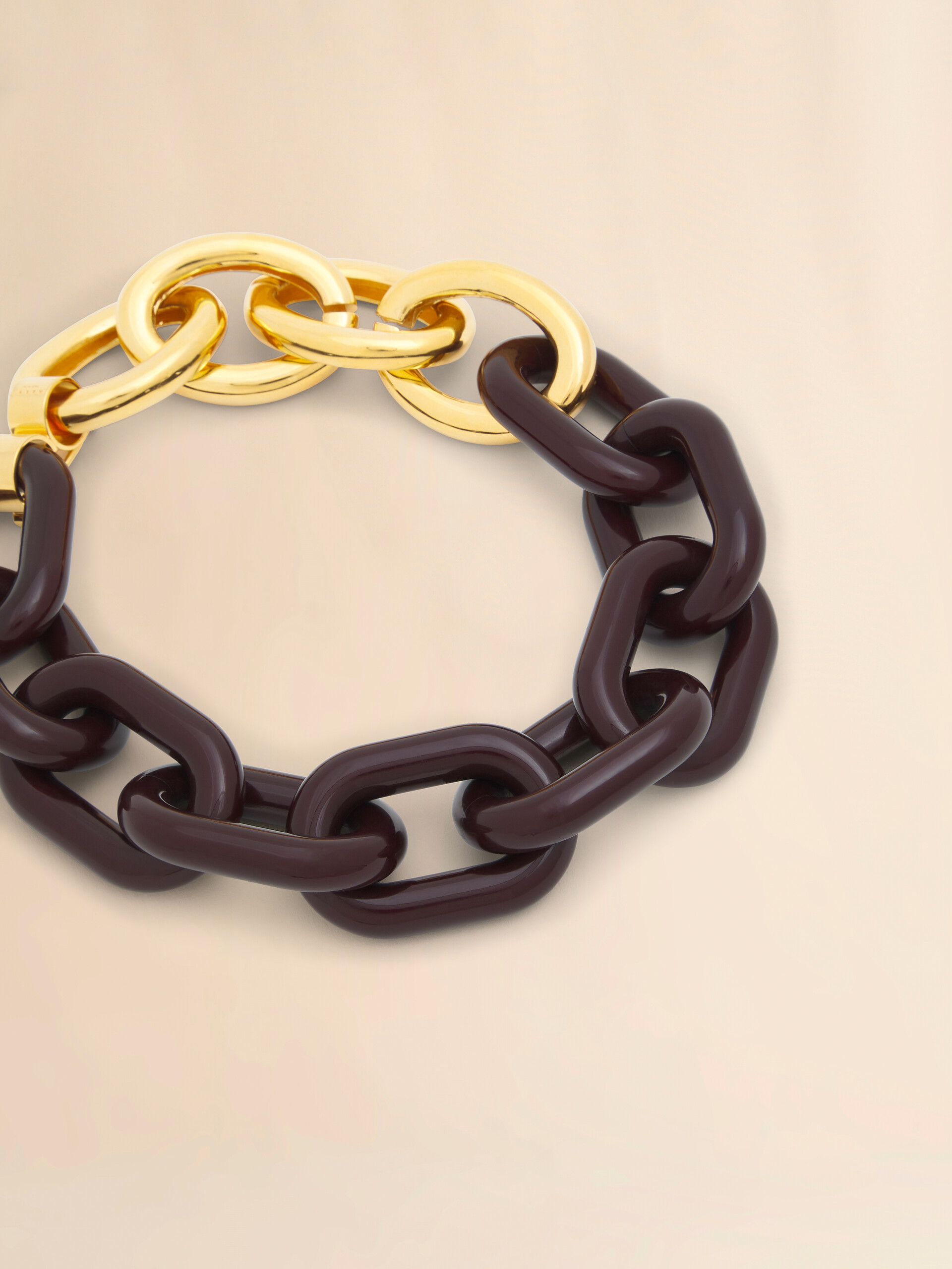 Brown resin chain necklace - Necklaces - Image 3