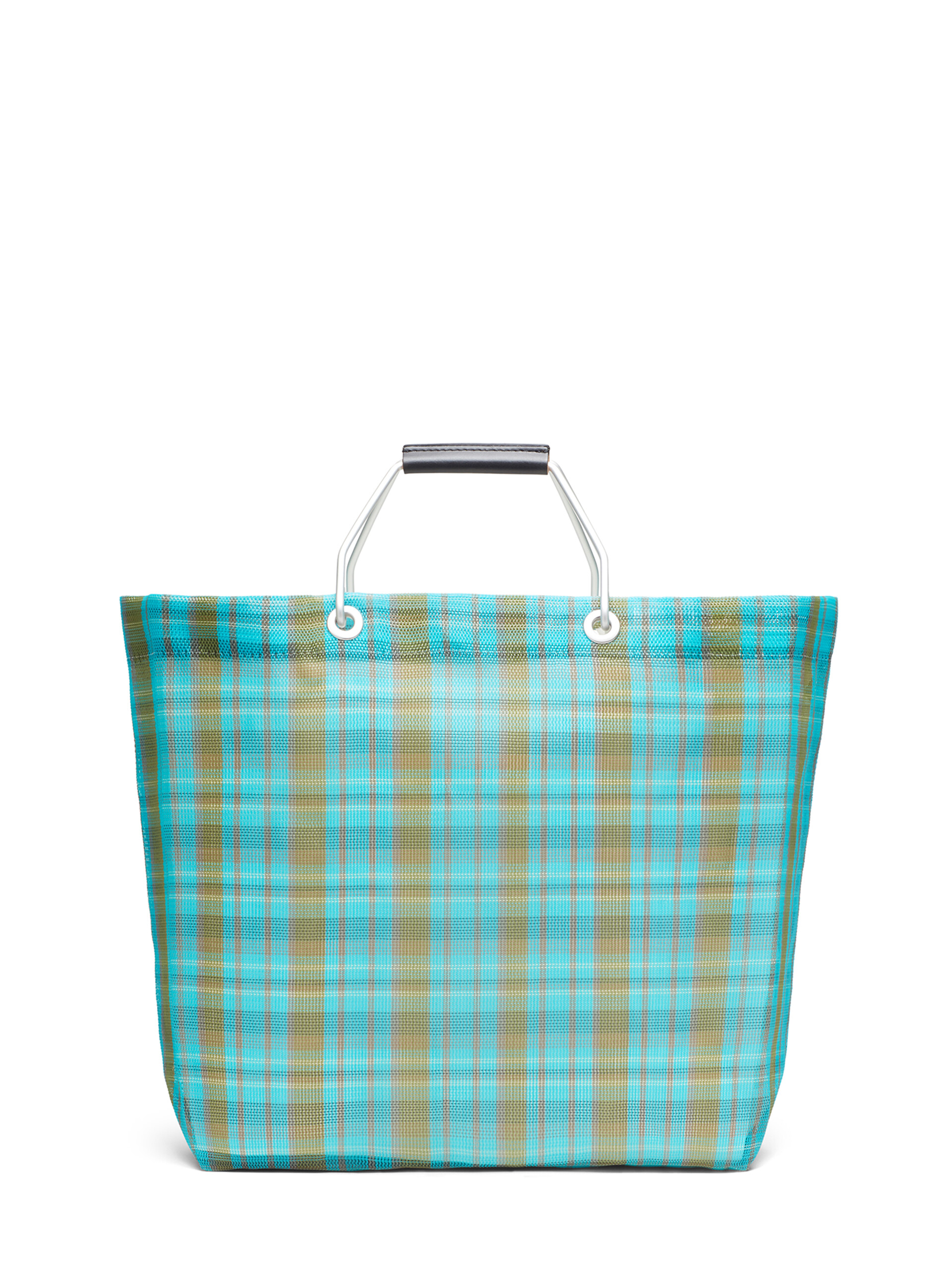 MARNI MARKET bag in pale blue and green - Shopping Bags - Image 3