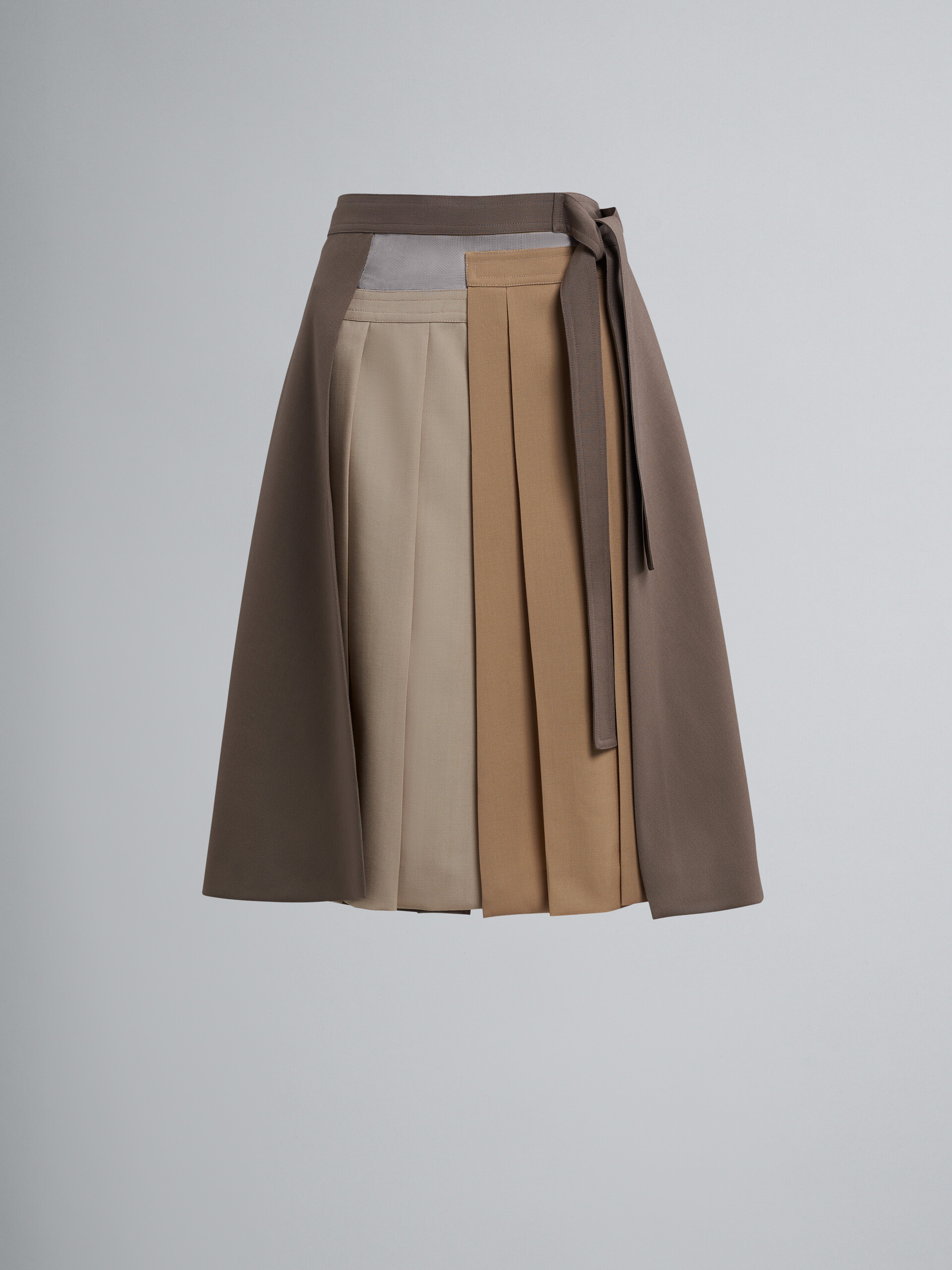 Colourblock tropical wool skirt - Skirts - Image 1