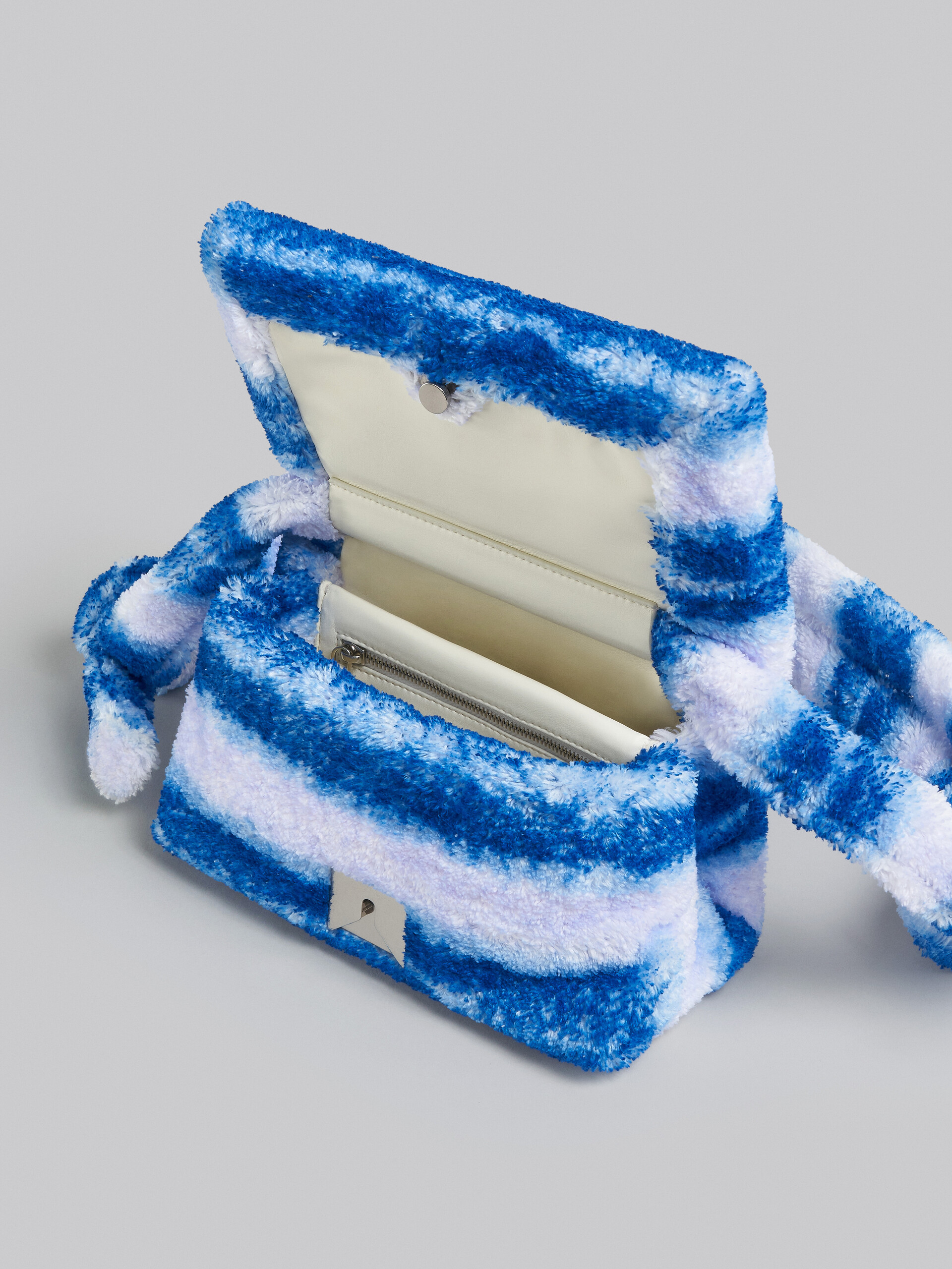 Small blue striped Terry Prisma bag - Shoulder Bag - Image 4