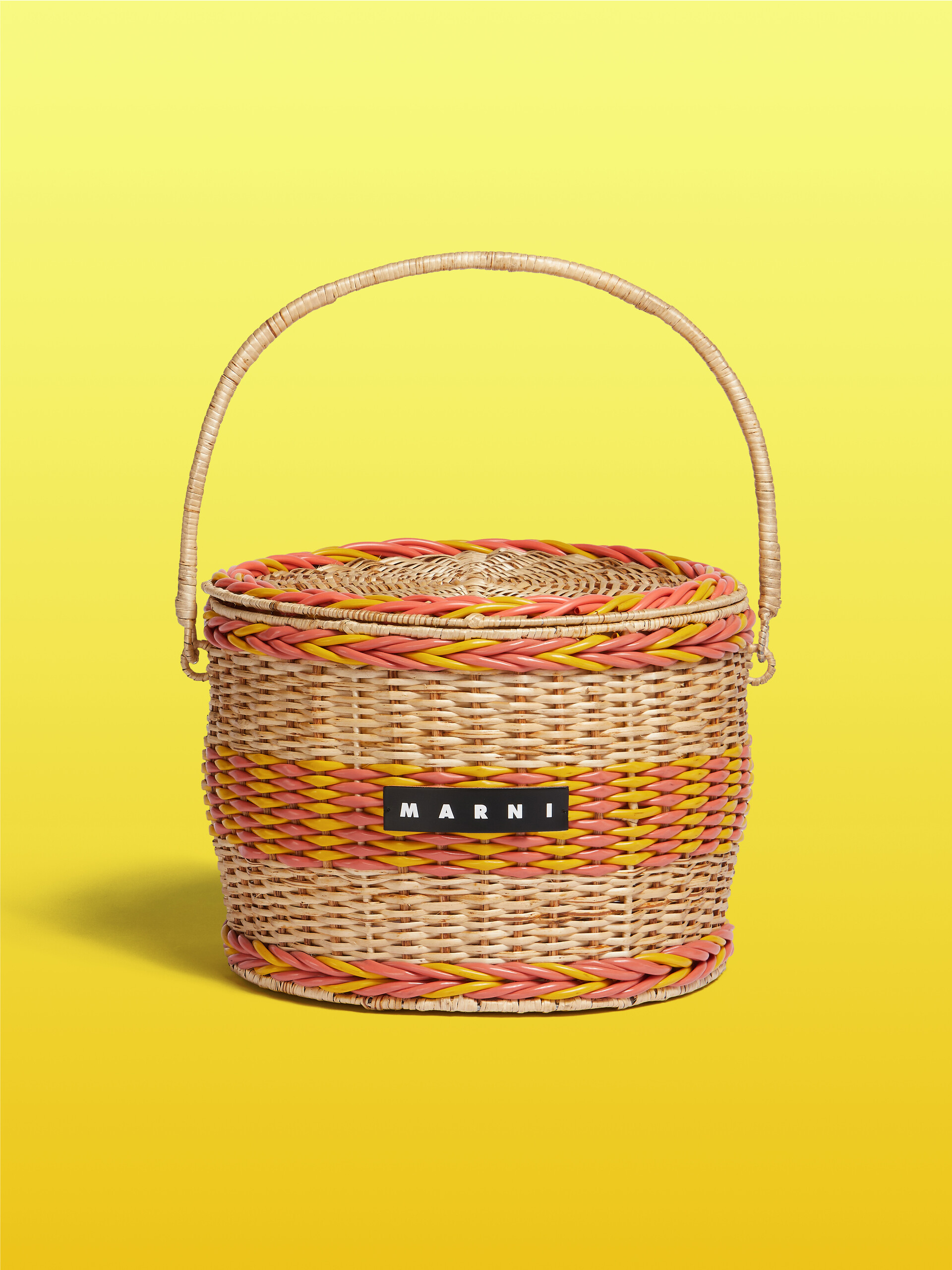 Orange natural fibre MARNI MARKET picnic basket - Accessories - Image 1