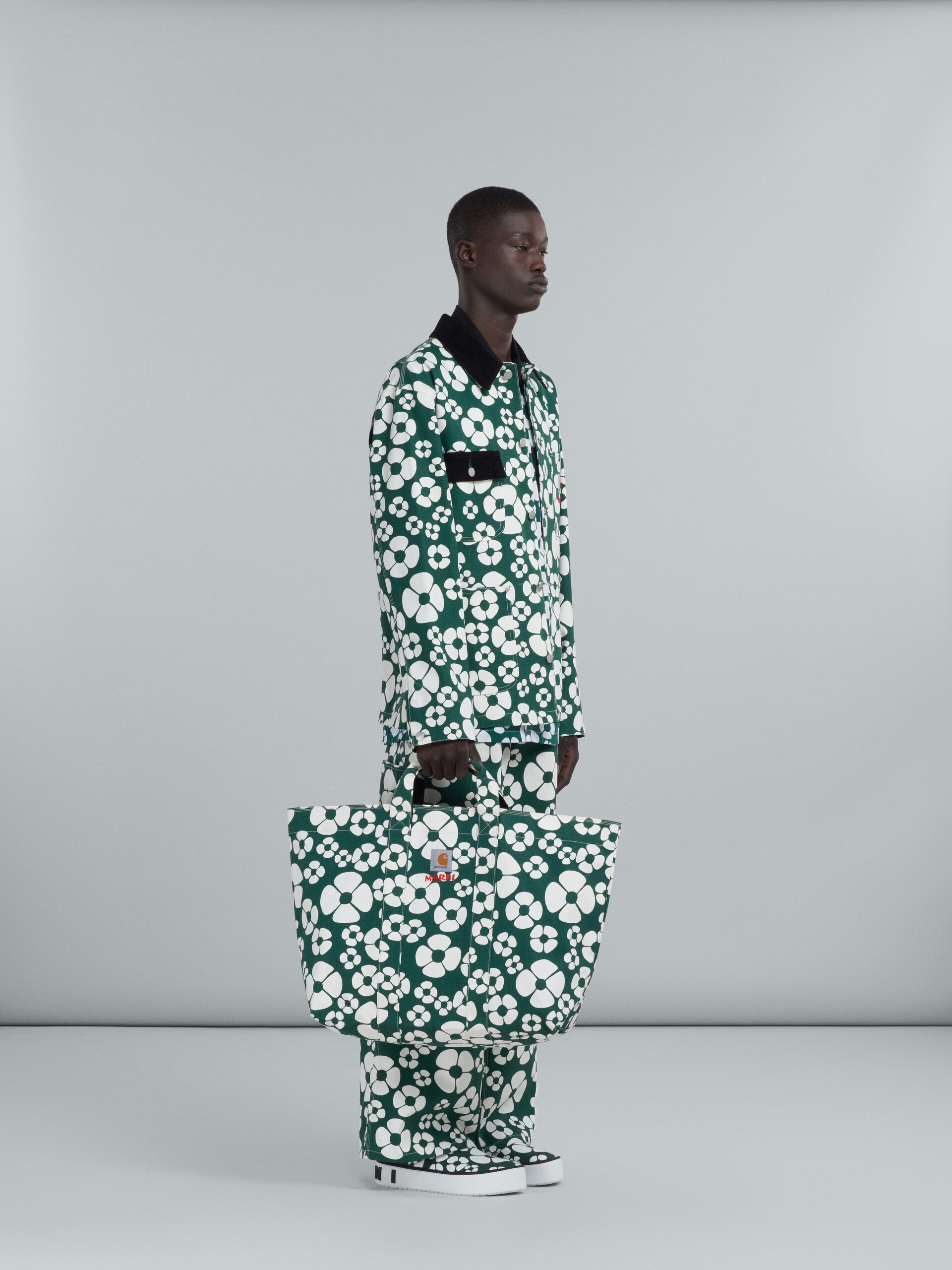 MARNI x CARHARTT WIP - green long-sleeved floral jacket - Jackets - Image 6