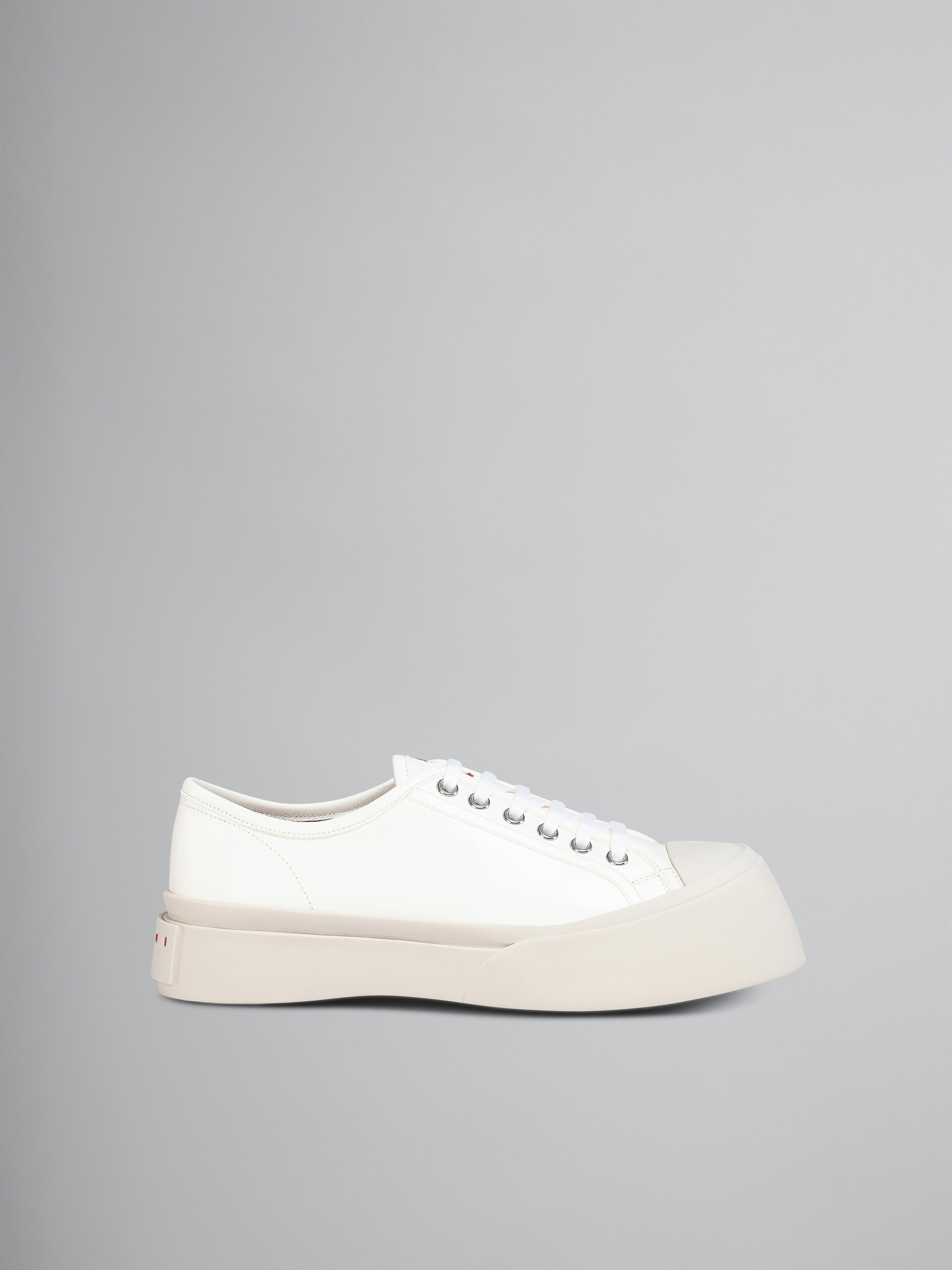 Sneaker à lacets PABLO en cuir nappa blanc - Sneakers - Image 1